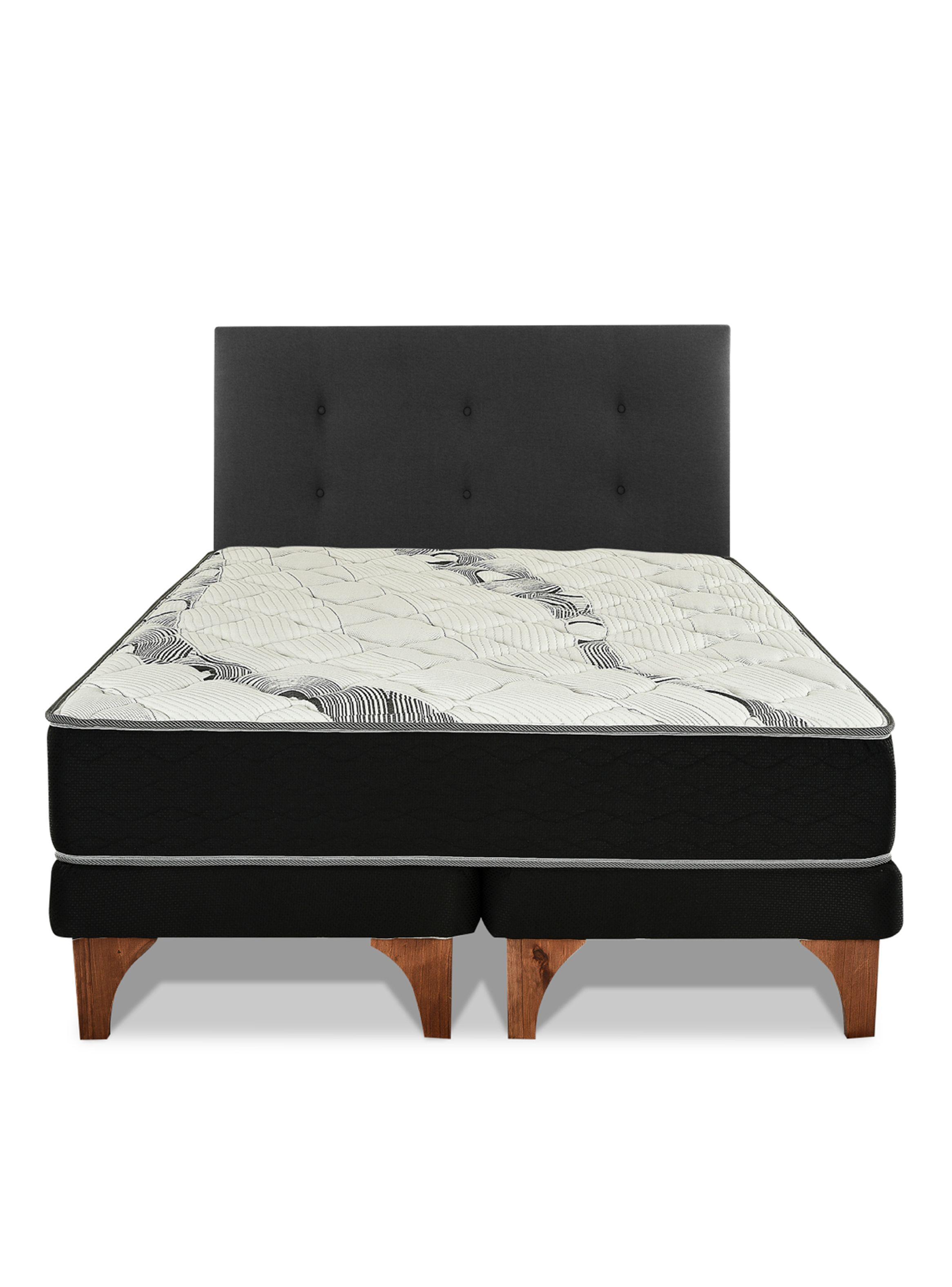 Cama Europea One 2 Plazas Base Dividida + Respaldo Royal-1