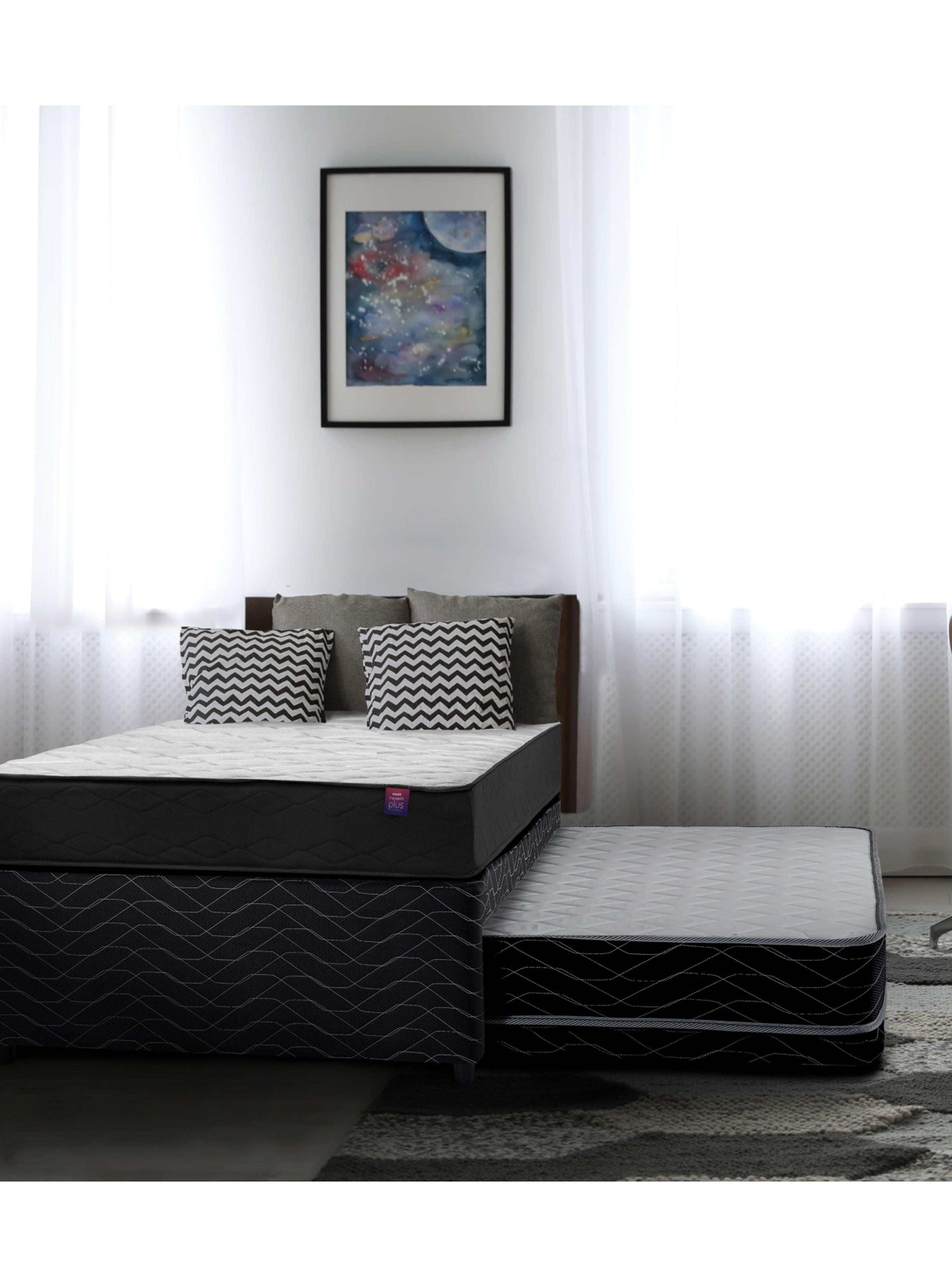 Diván Therapedic Plus 1.5 Plazas + Respaldo Royal Negro-5