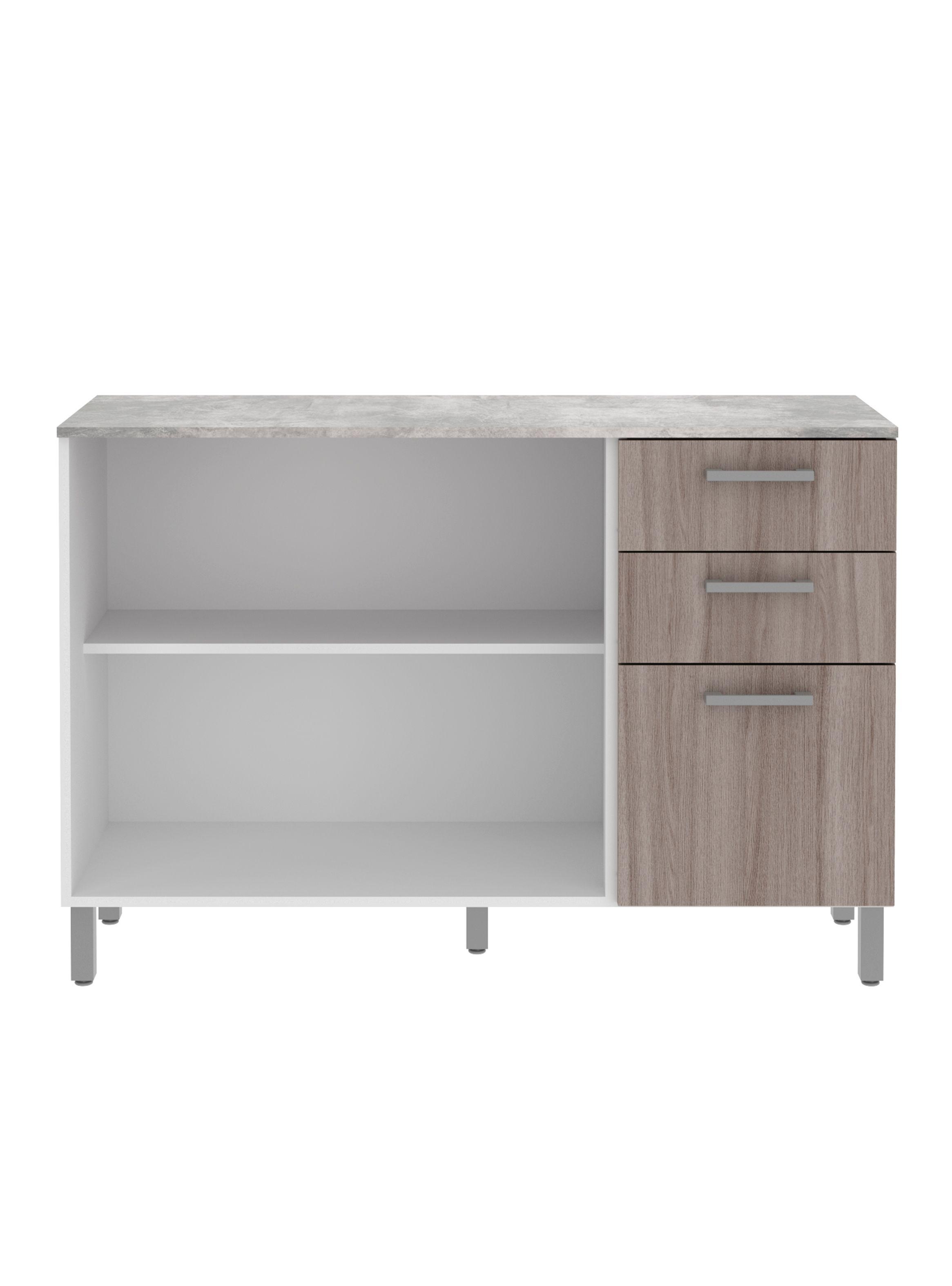 Mueble de Cocina Base 2 Puertas 3 Cajones-0