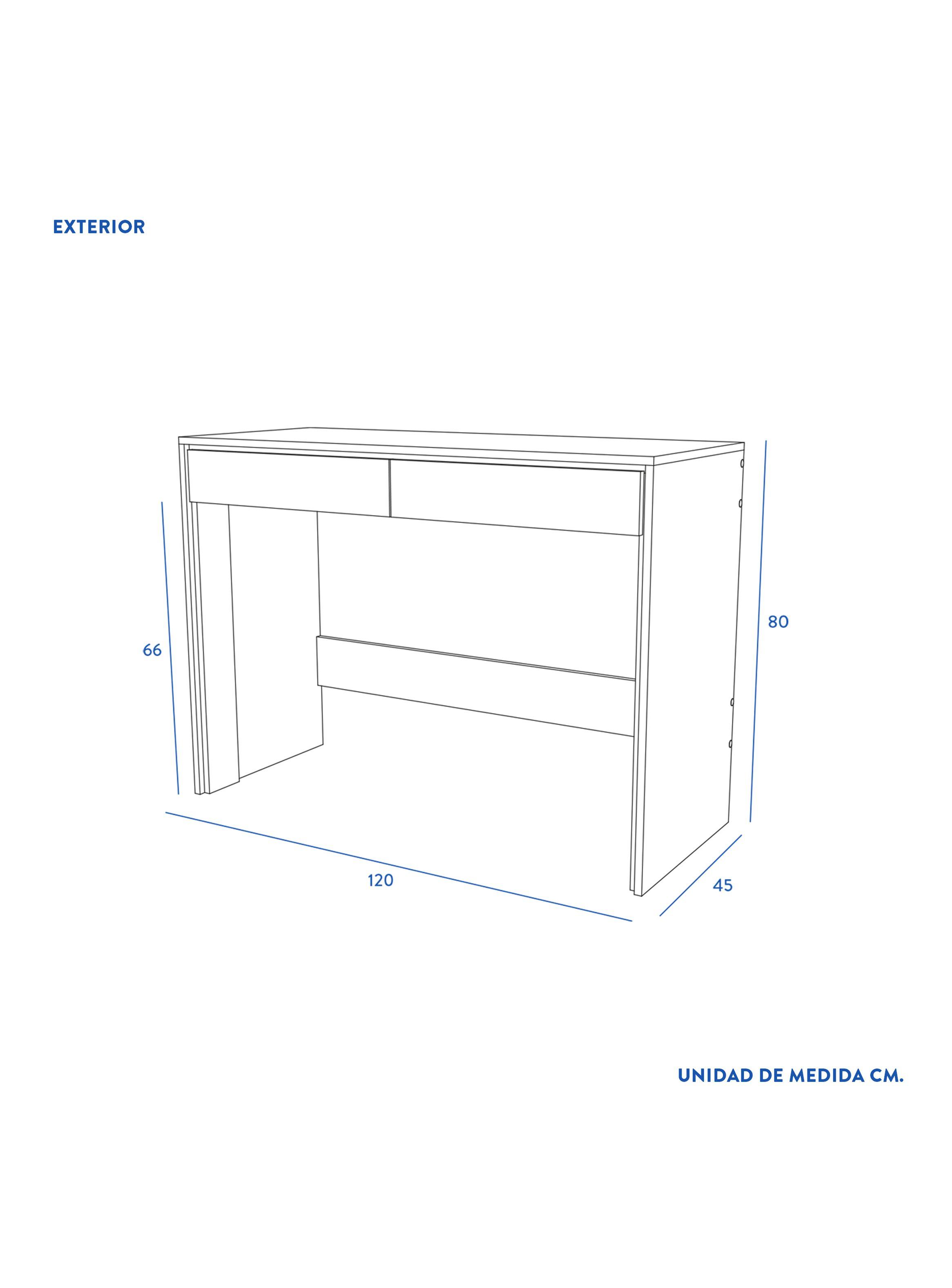 Escritorio Roma 2 Cajones Café-2