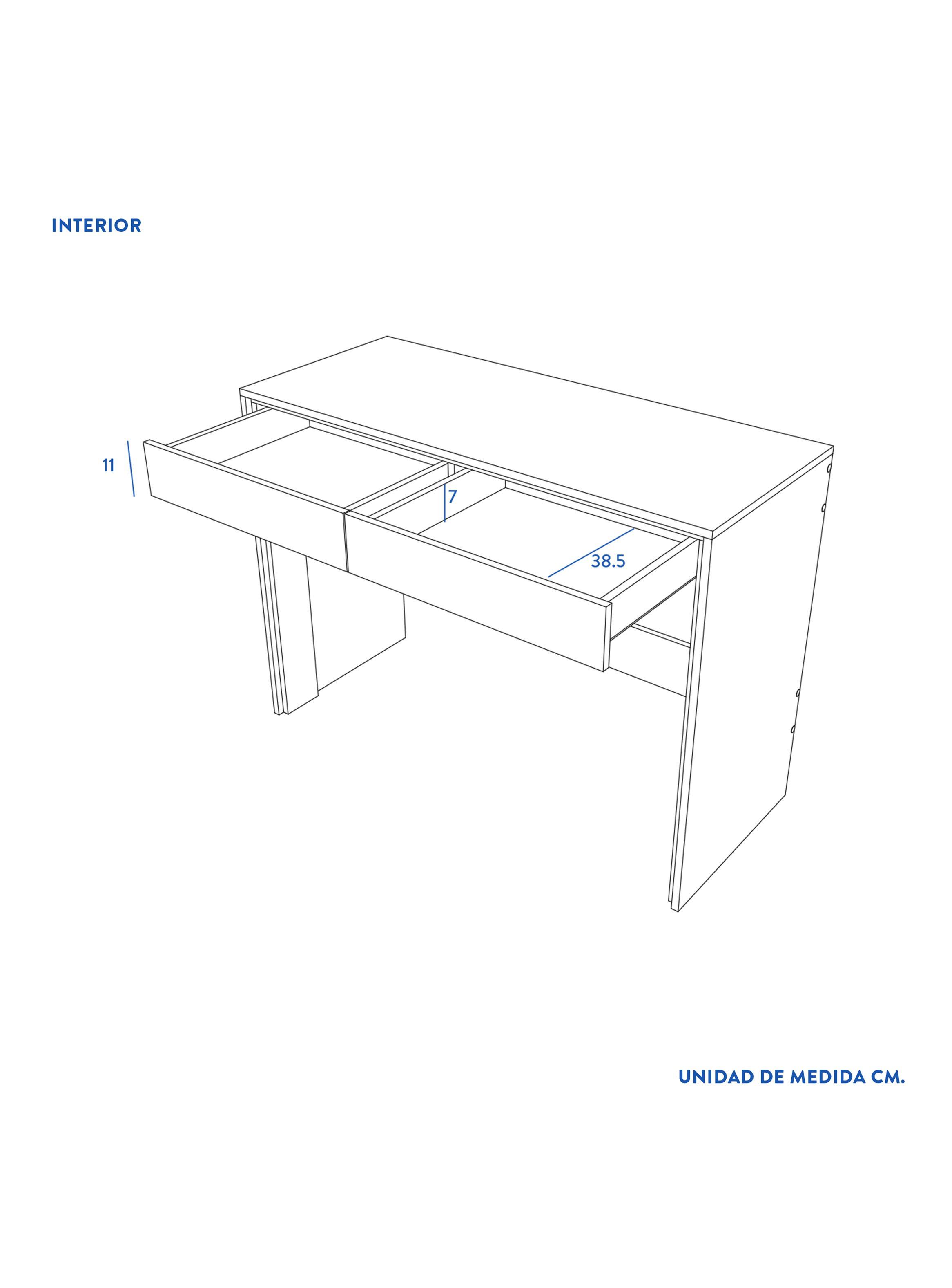 Escritorio Roma 2 Cajones Café-1