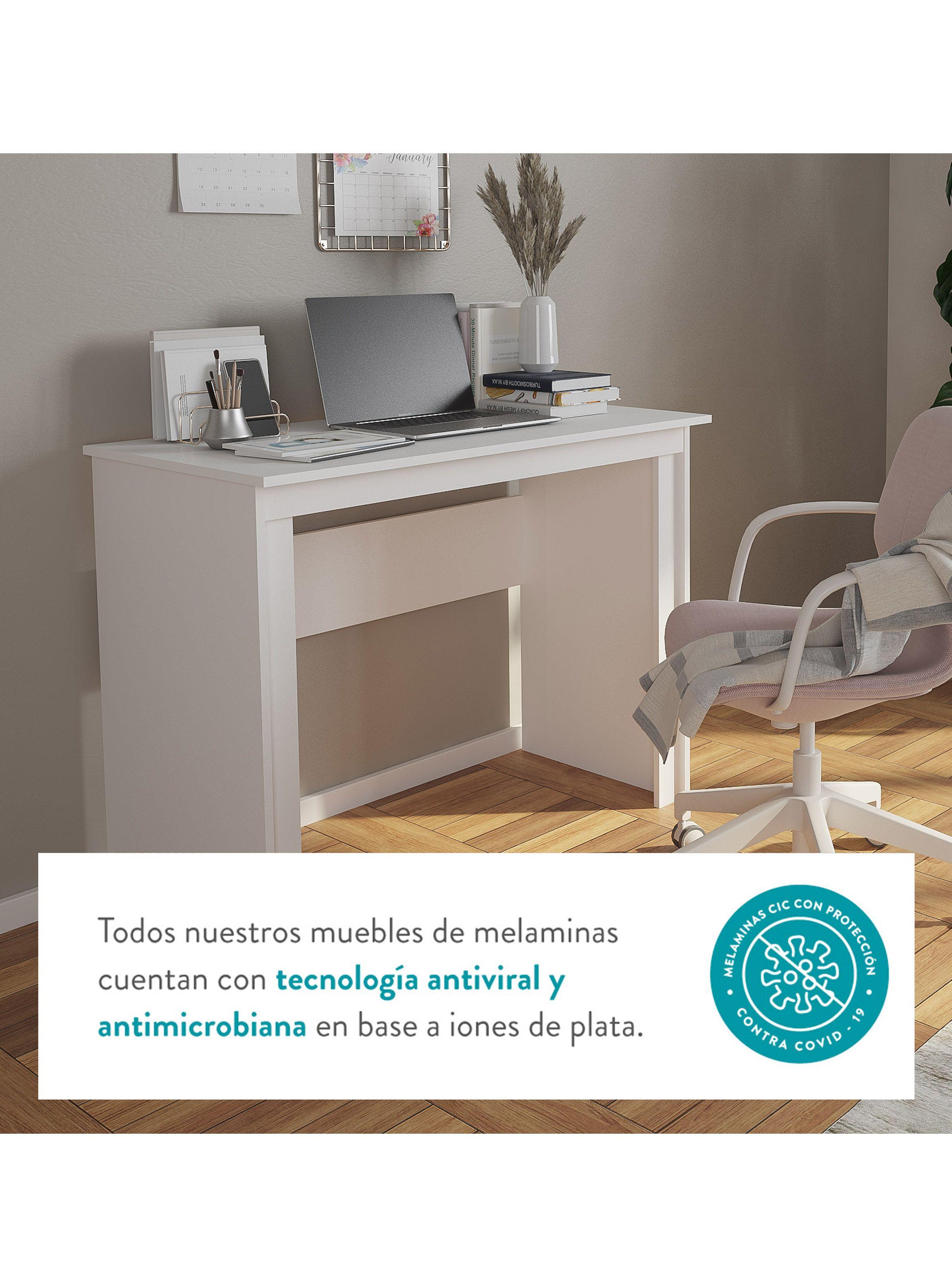 Escritorio Milan 2 Cajones Blanco-4