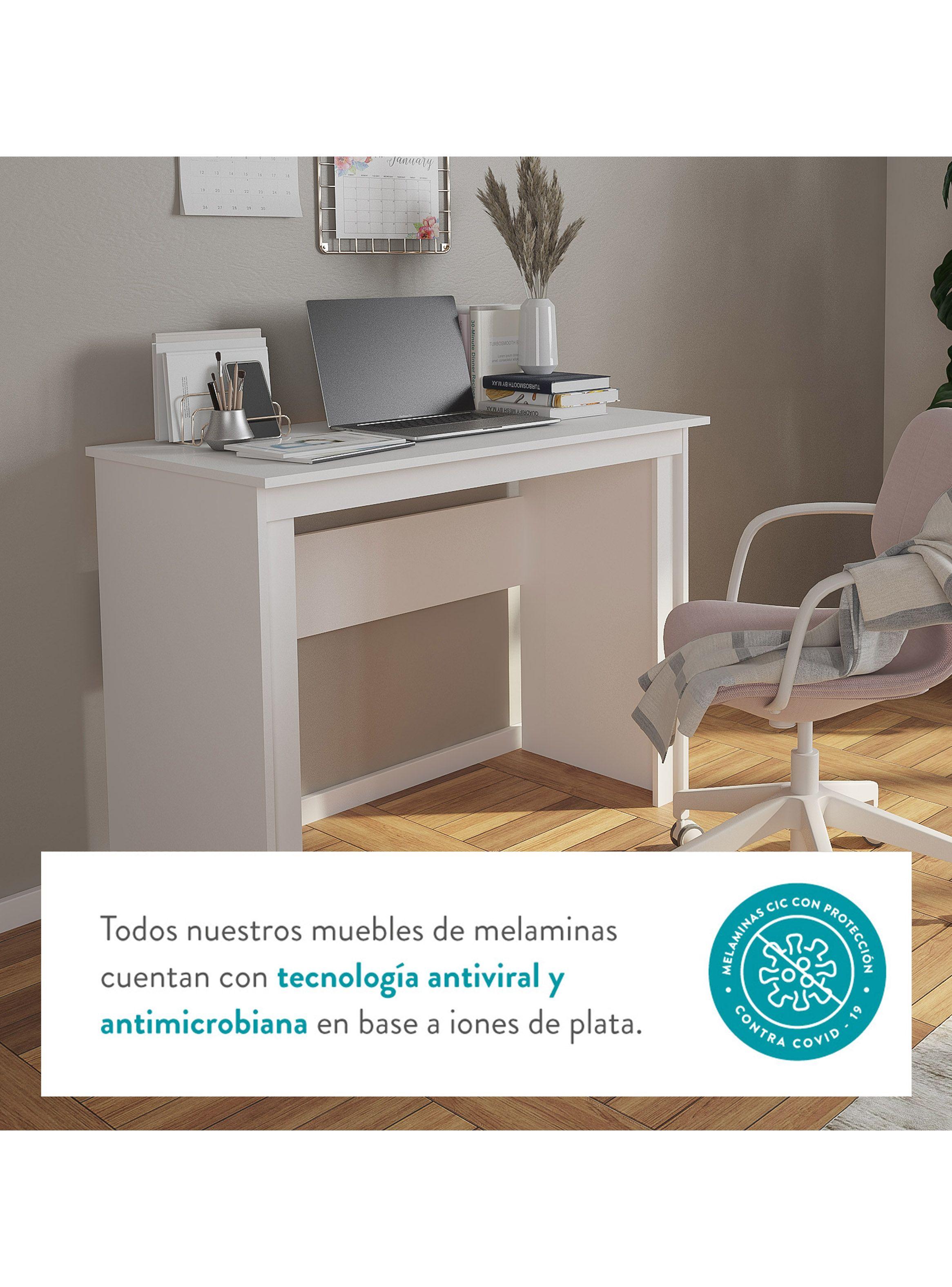 Escritorio Palermo 1 Cajón 1 Puerta Blanco/Café-4