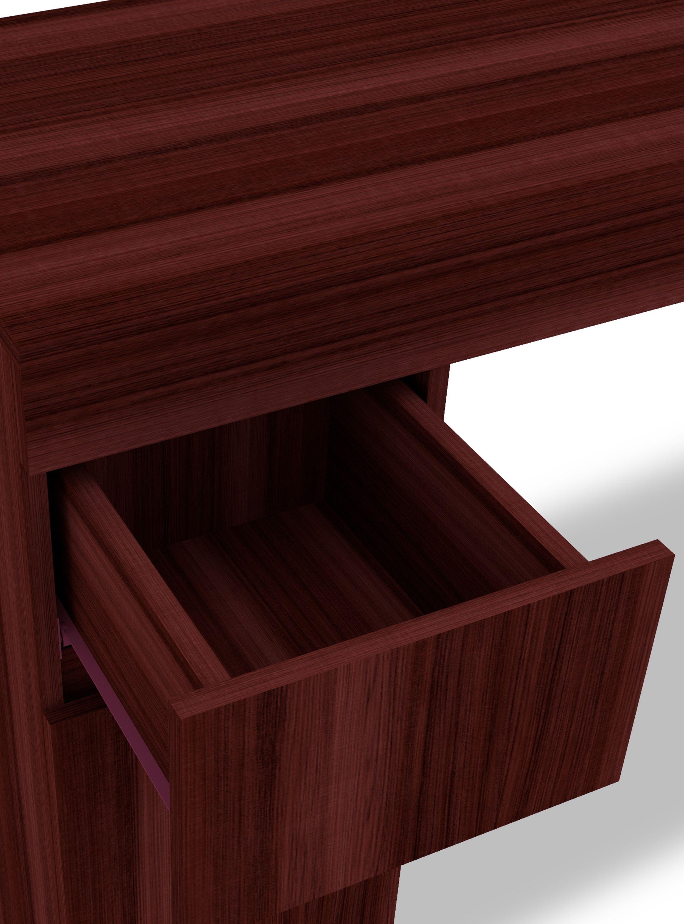 Escritorio Palermo 1 Cajón 1 Puerta Chocolate-3