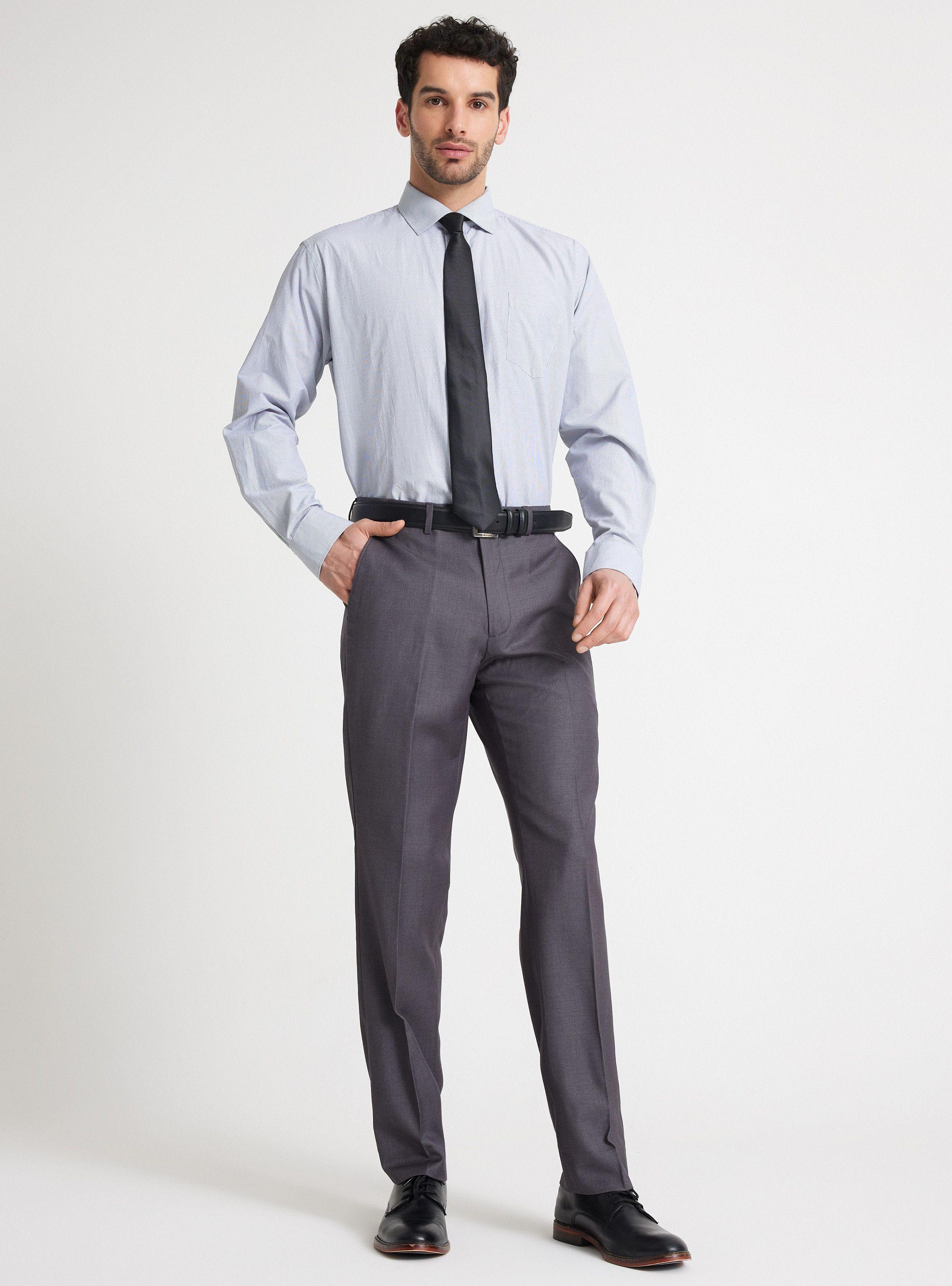 Pantalón de Vestir Liso Color-4