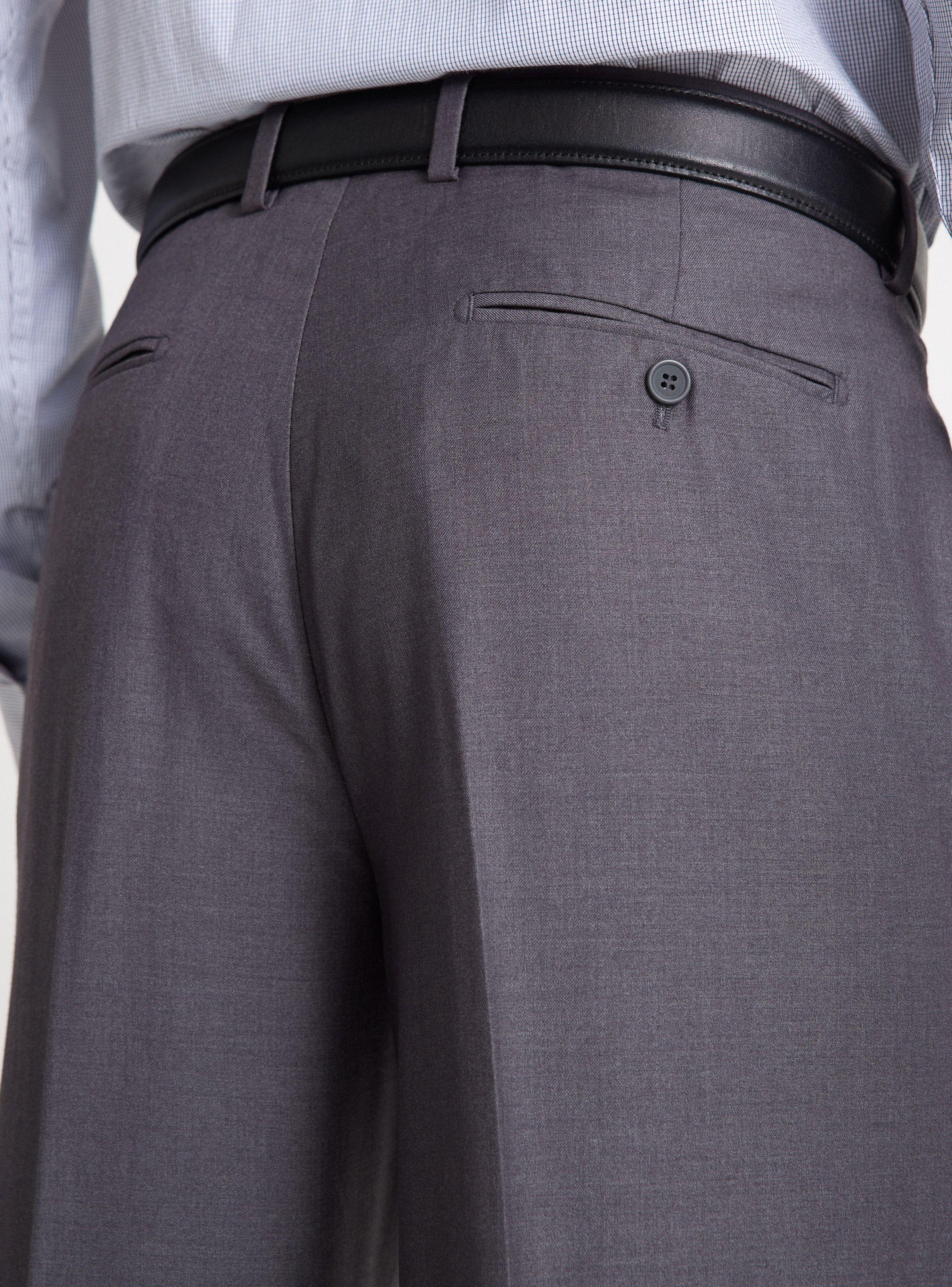 Pantalón de Vestir Liso Color-3