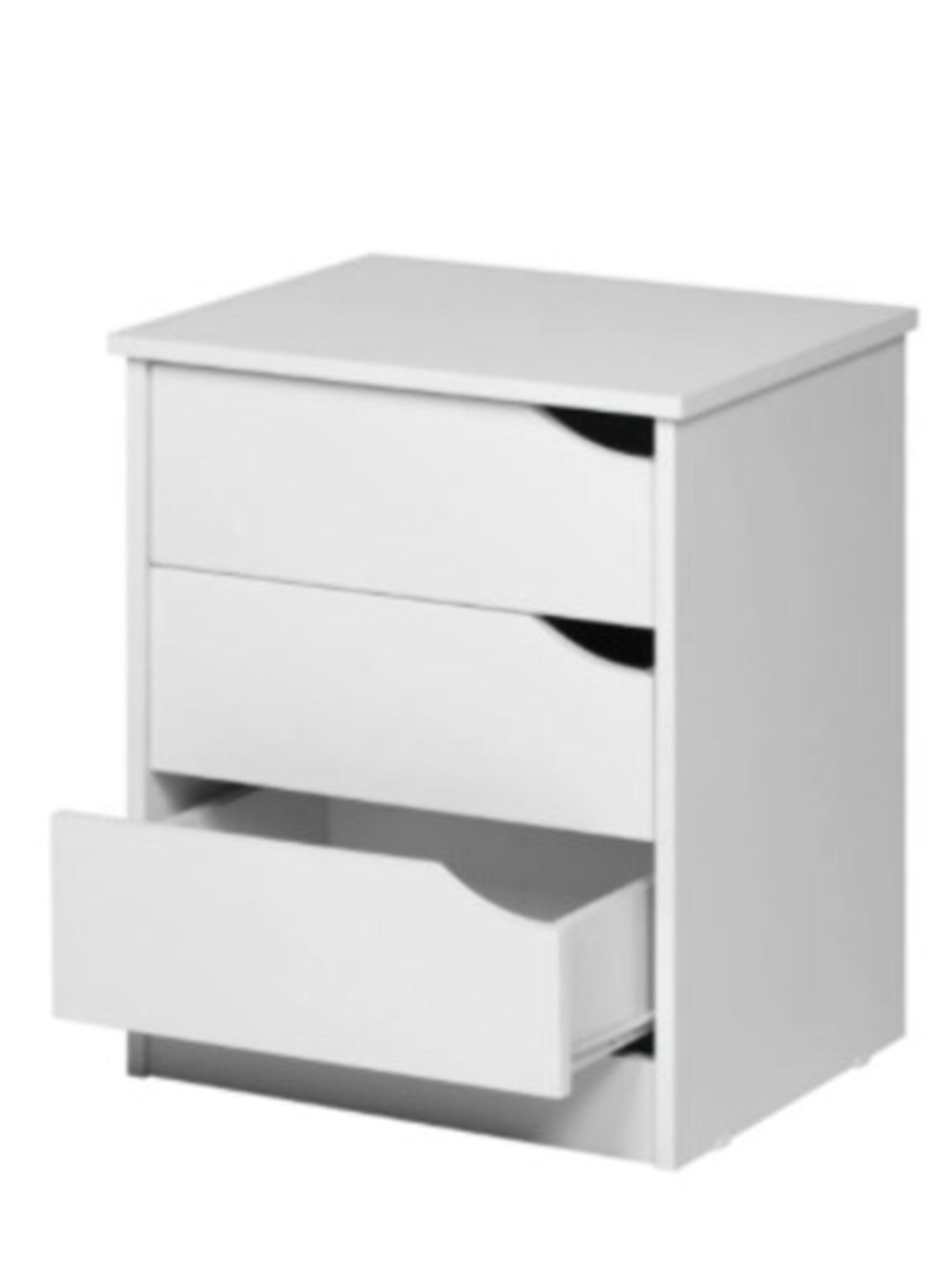 Velador 3 Cajones Compaq Blanco+F21-2