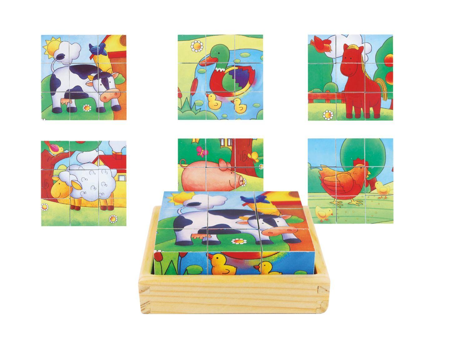 Puzzle Dactic Cubo Animal Madera-0