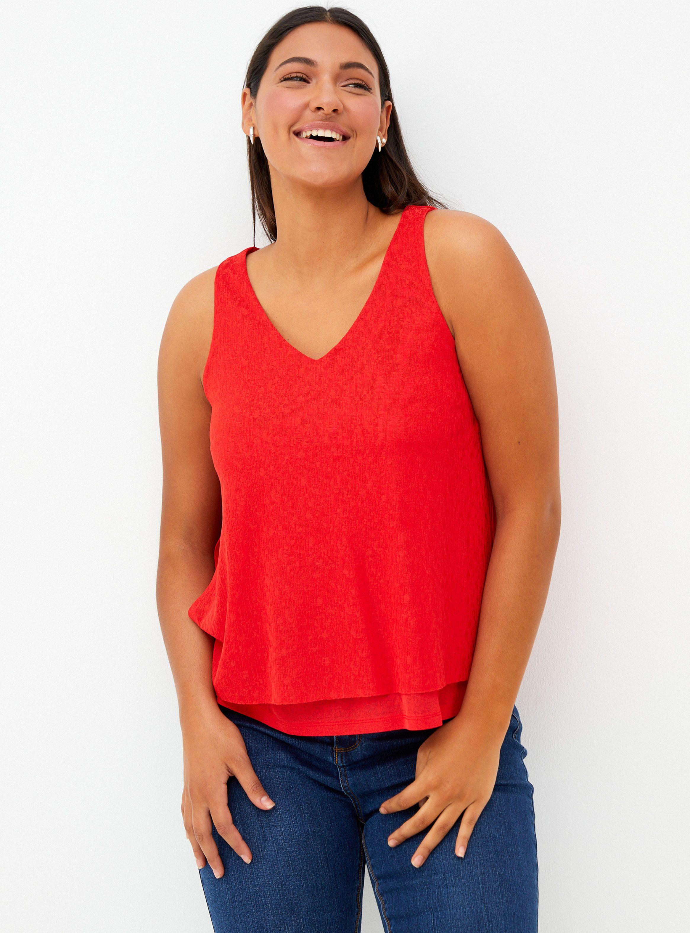 Blusa Doble Capa Texturada Escote V-0