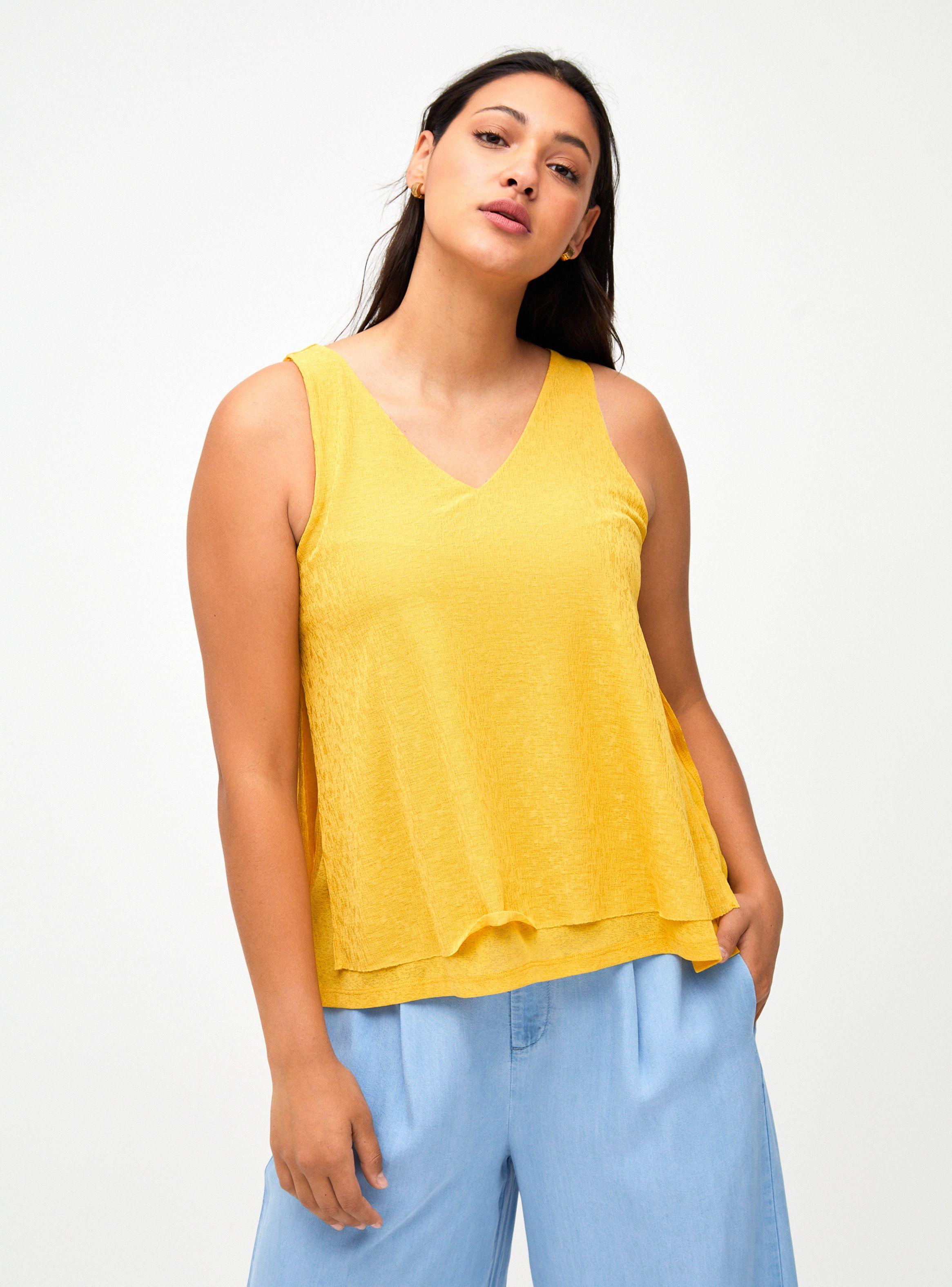 Blusa Doble Capa Texturada Escote V-0