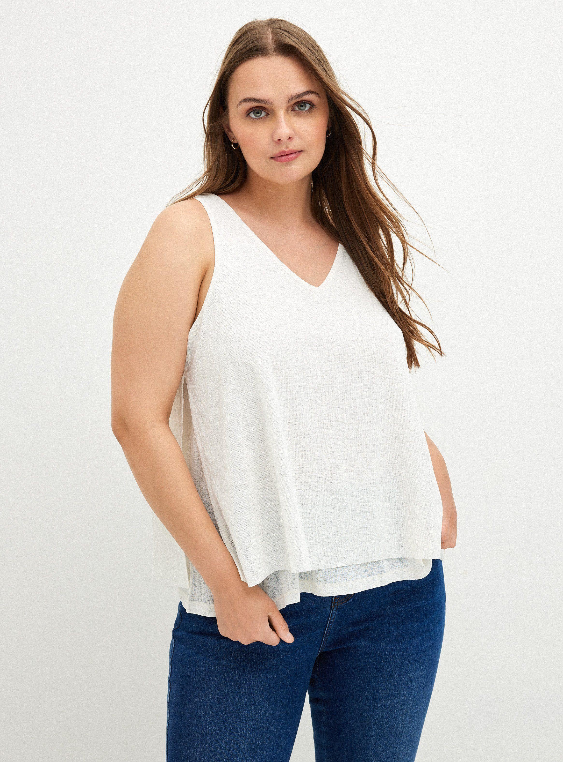 Blusa Doble Capa Texturada Escote V-0