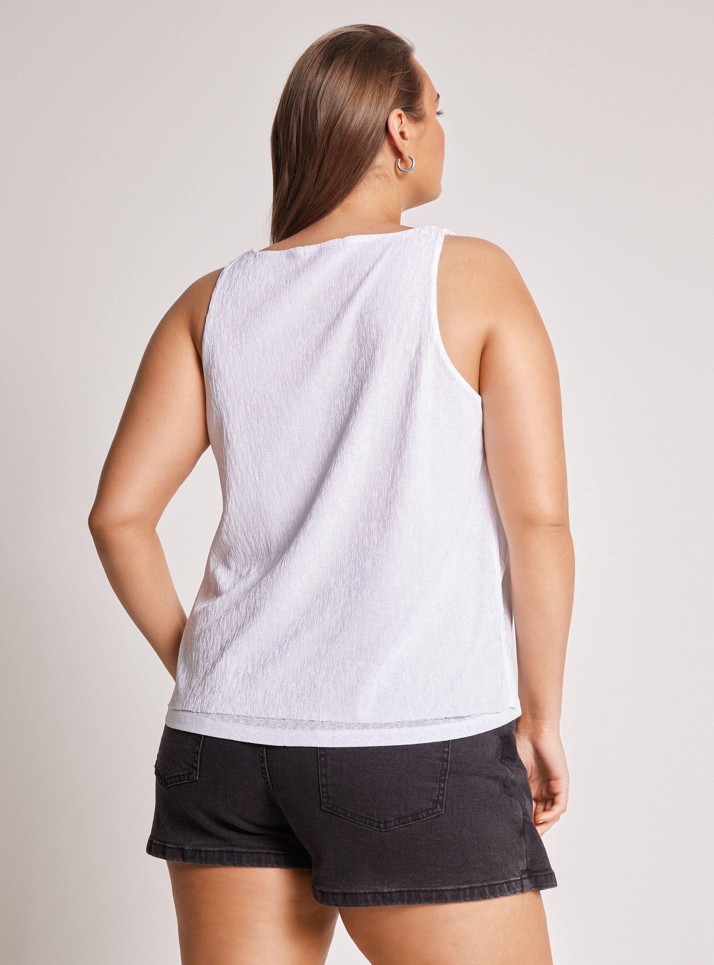 Blusa Doble Capa Texturada Escote V-1