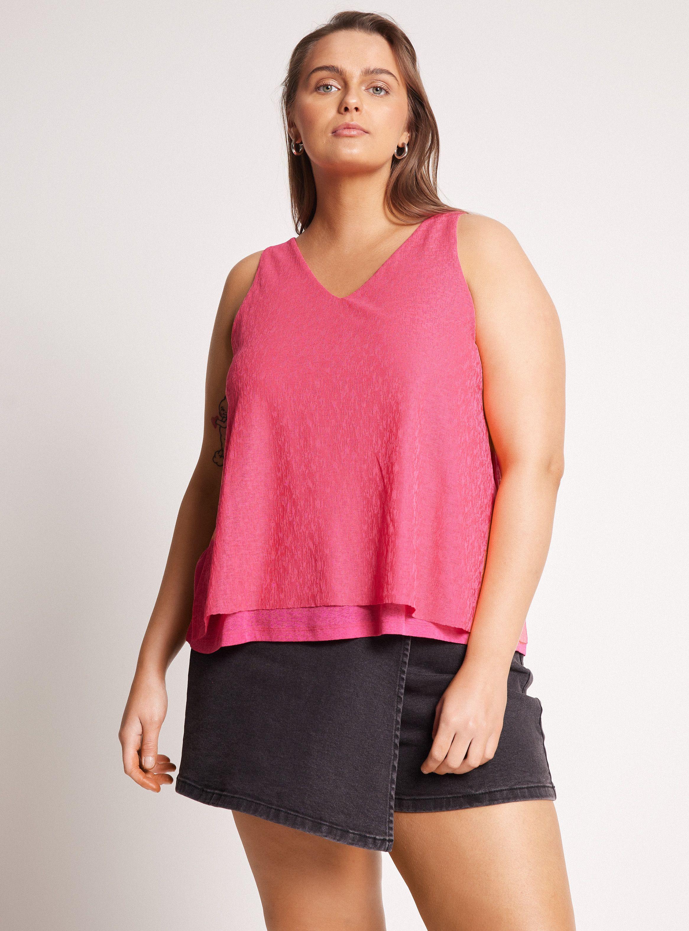 Blusa Doble Capa Texturada Escote V-0