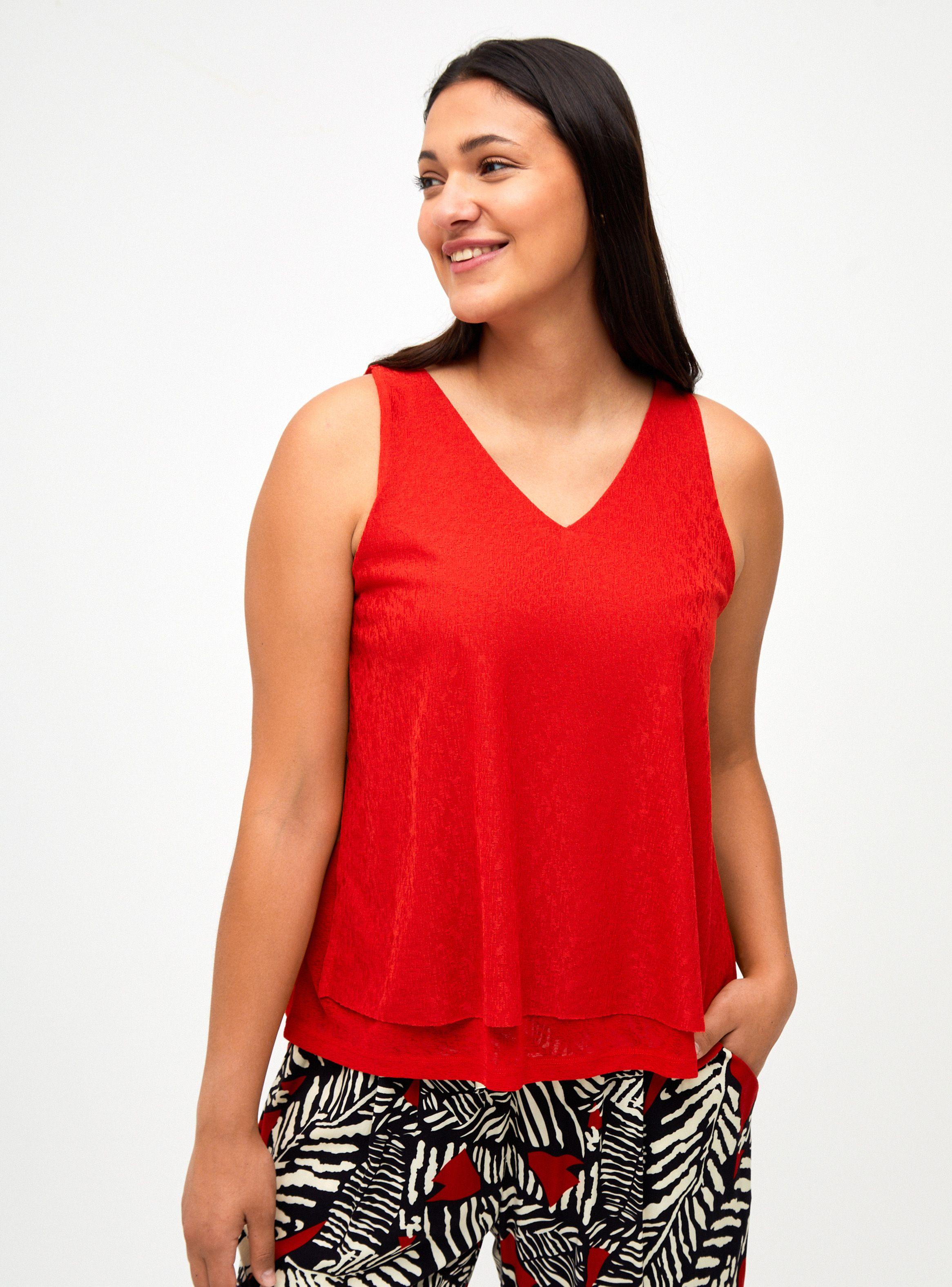 Blusa Doble Capa Texturada Escote V-0