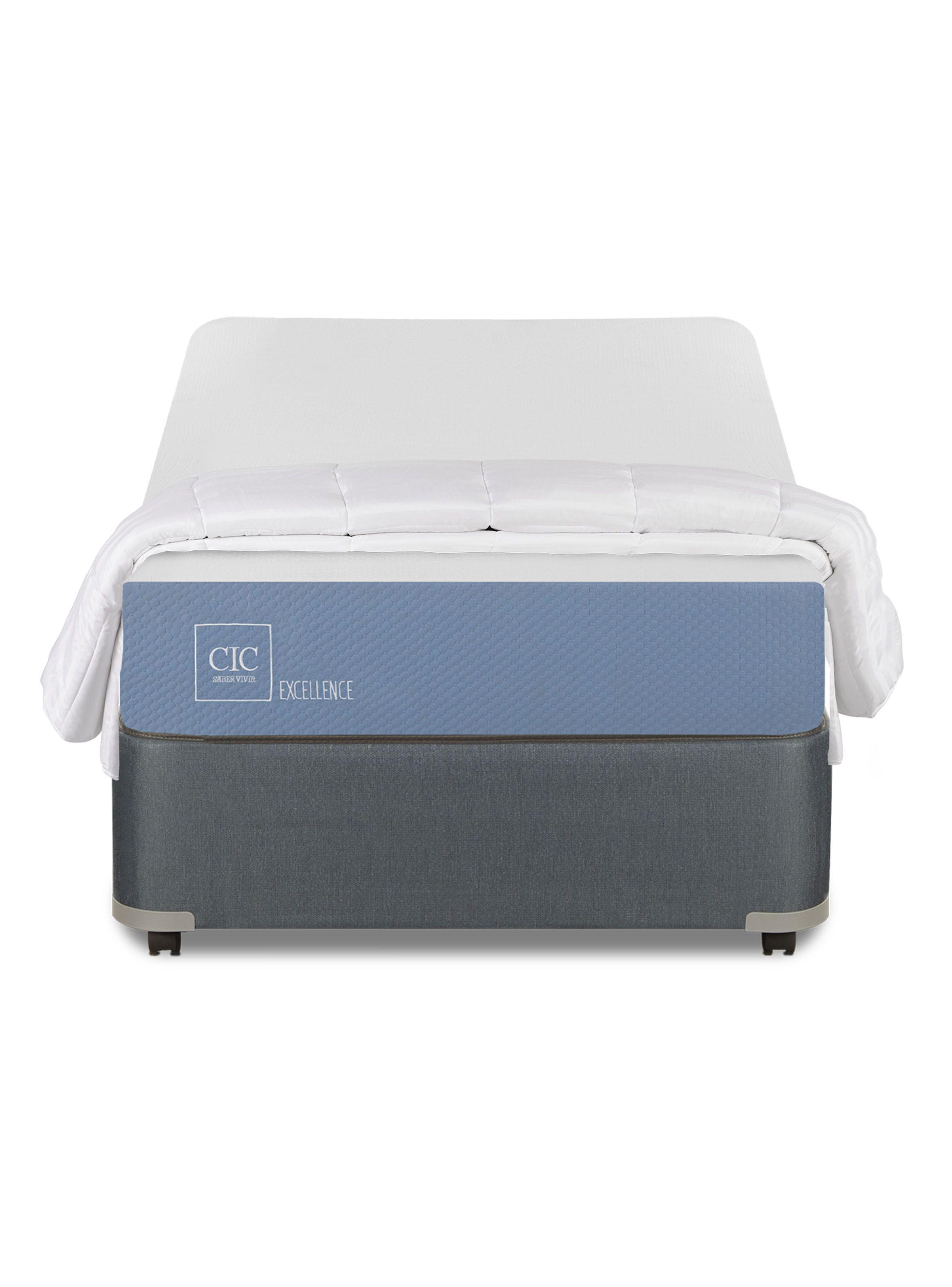 Cama Americana Excellence 1 Plaza x190 cm + Plumón-2