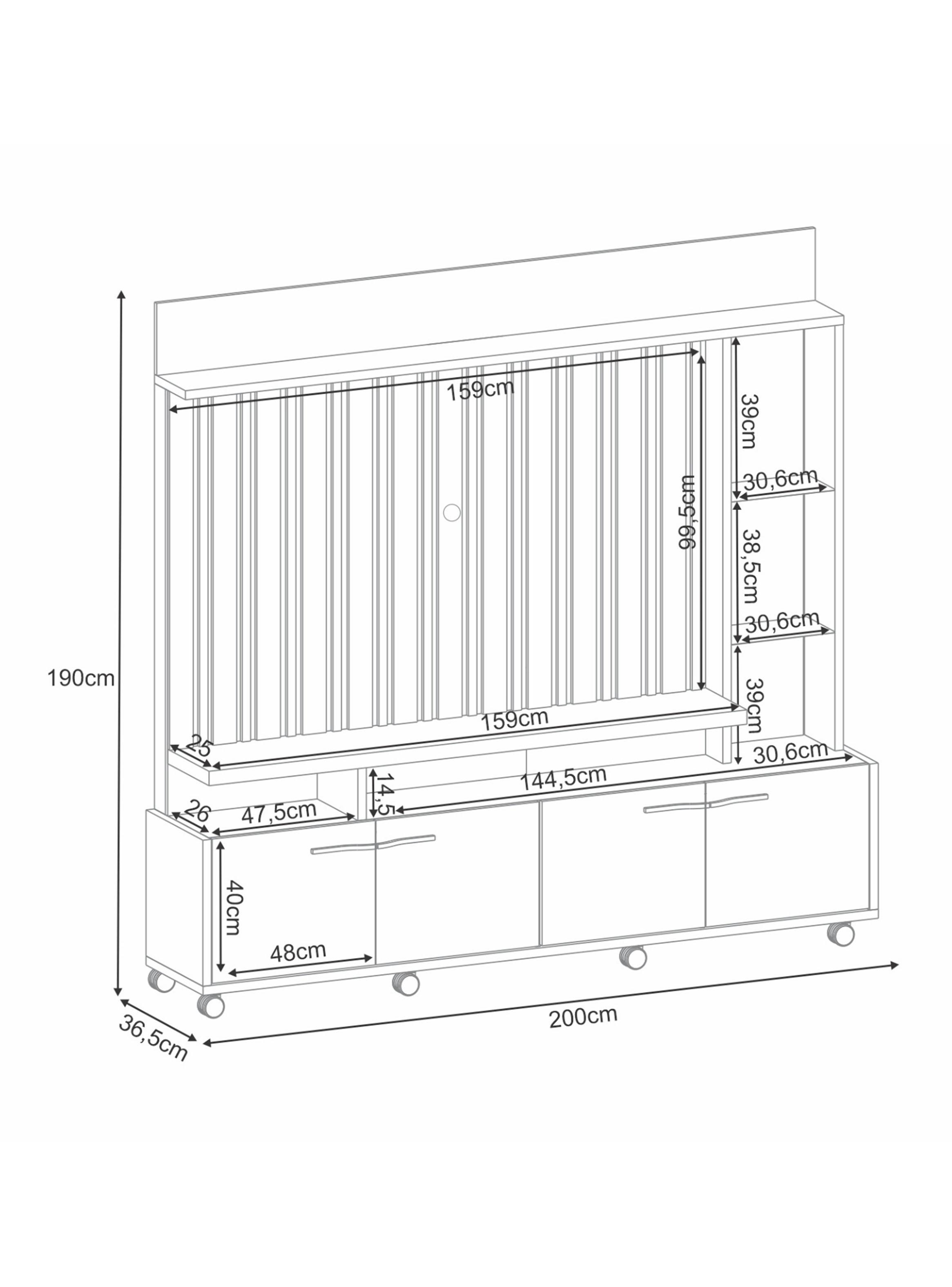 Home TV 65 Titan Castaño Off White-1