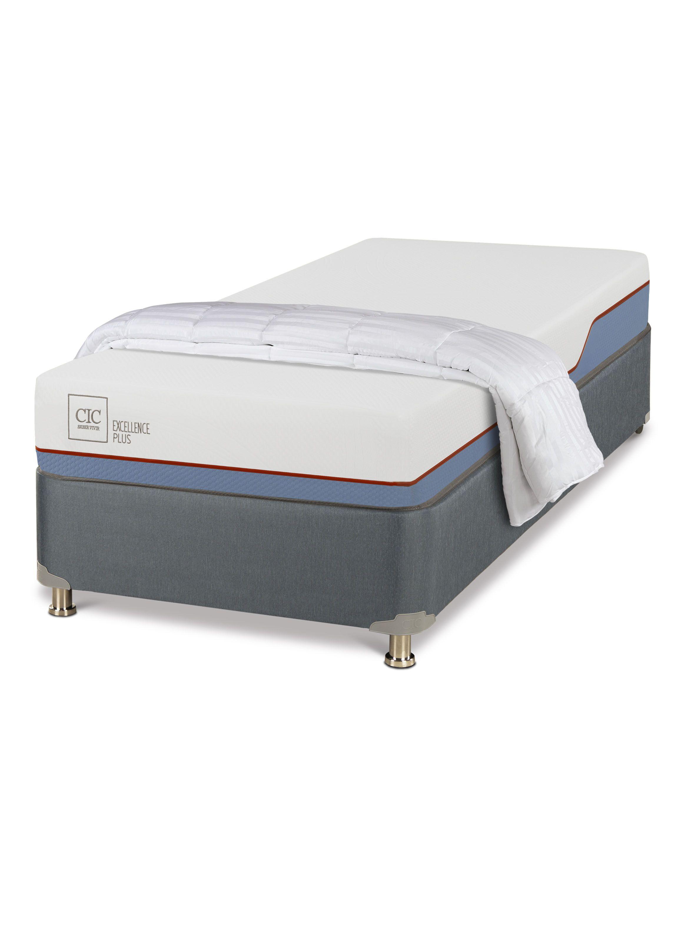 Cama Americana Excellence Plus 1 Plaza + Plumón-0