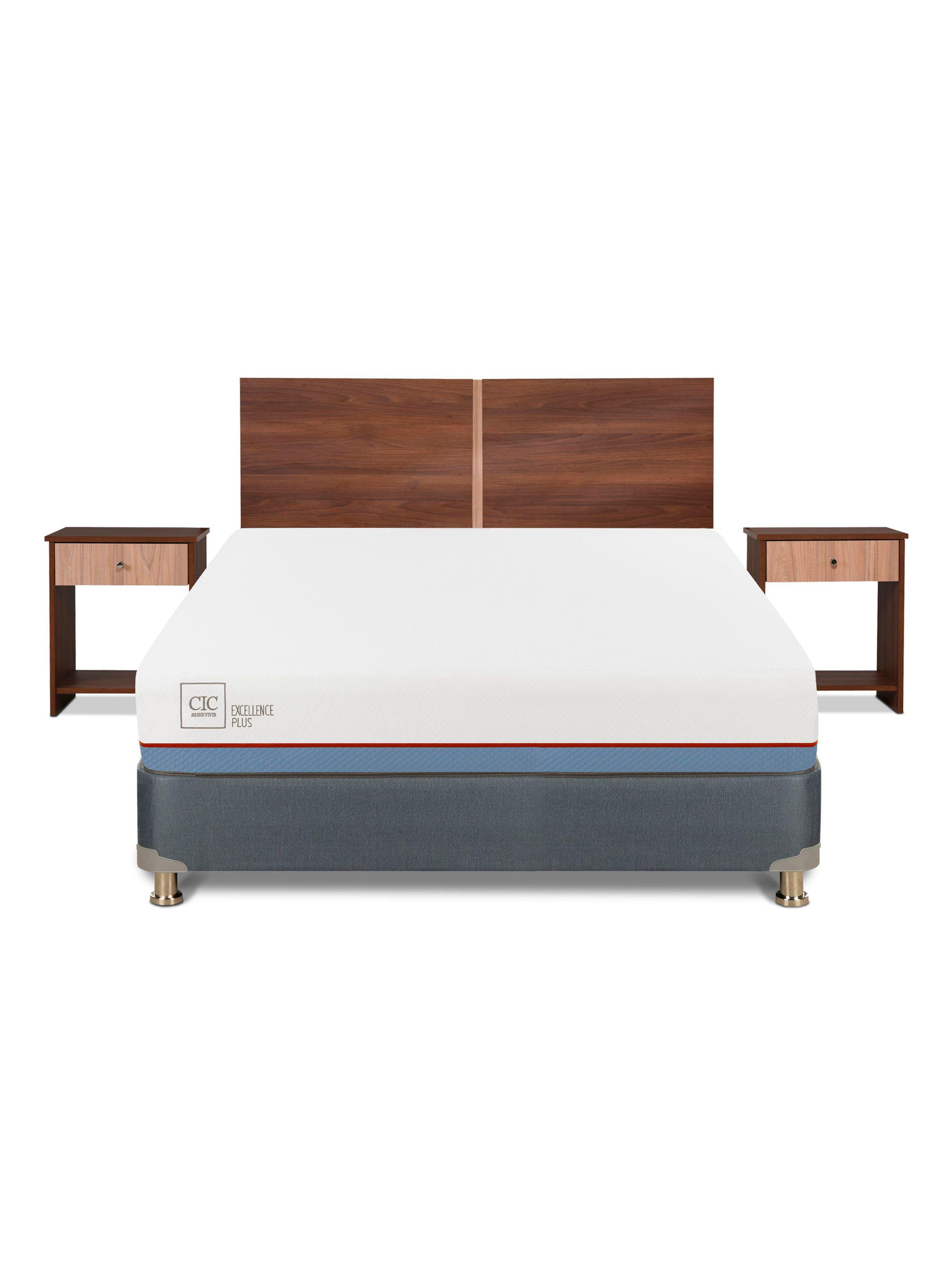 Cama Americana Excellence Plus 2 Plazas + Set de Muebles Stylo-2