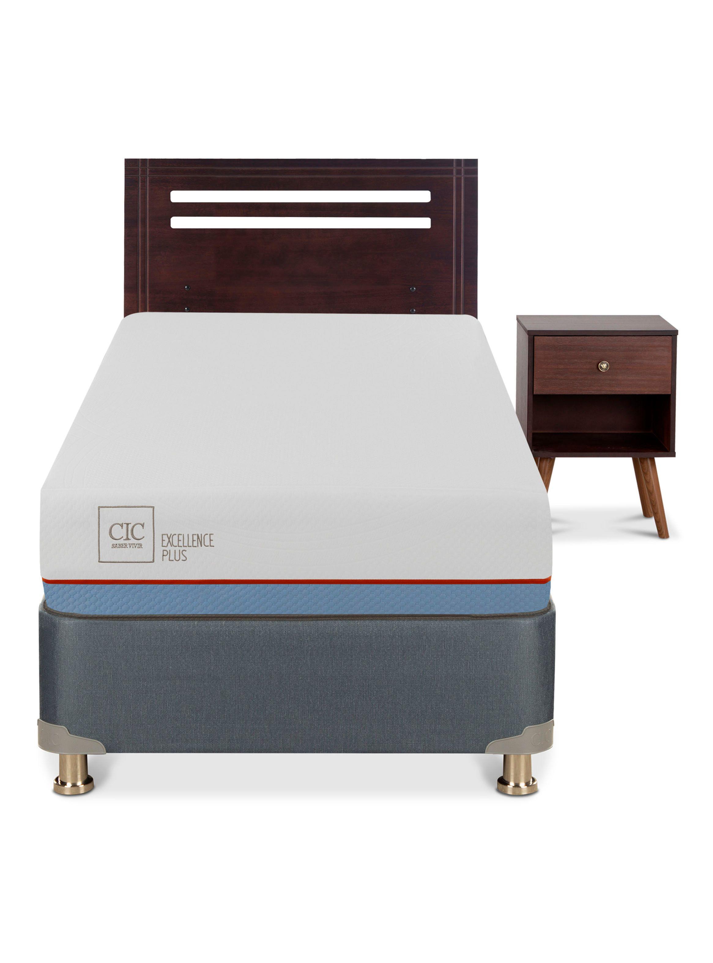Cama Americana Excellence Plus 1 Plaza + Set de Muebles Múnich-2