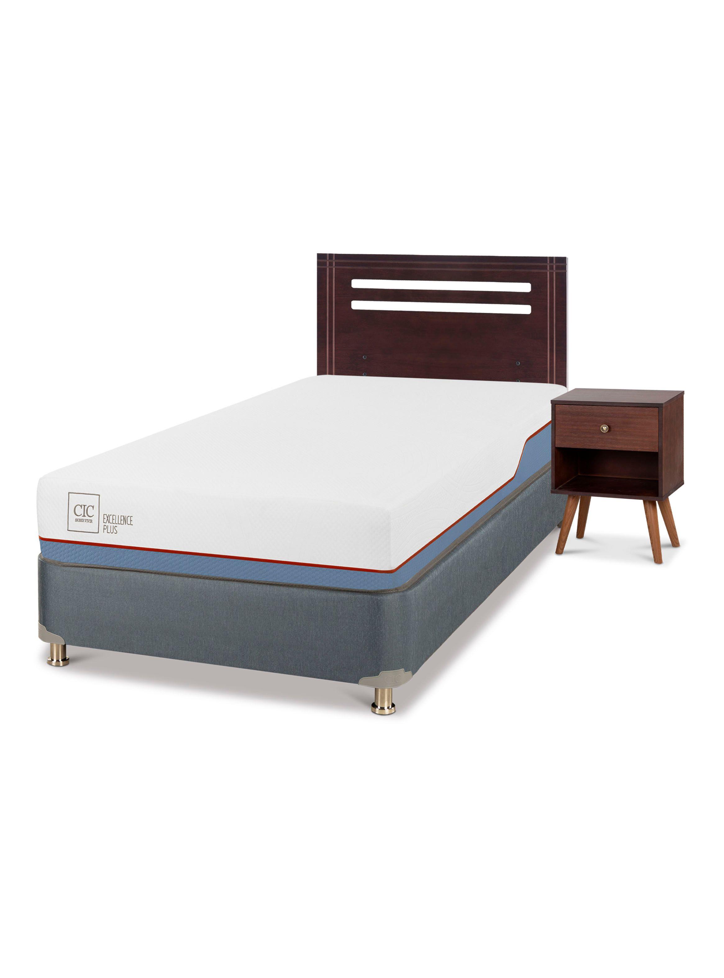 Cama Americana Excellence Plus 1.5 Plazas + Set de Muebles Múnich-0