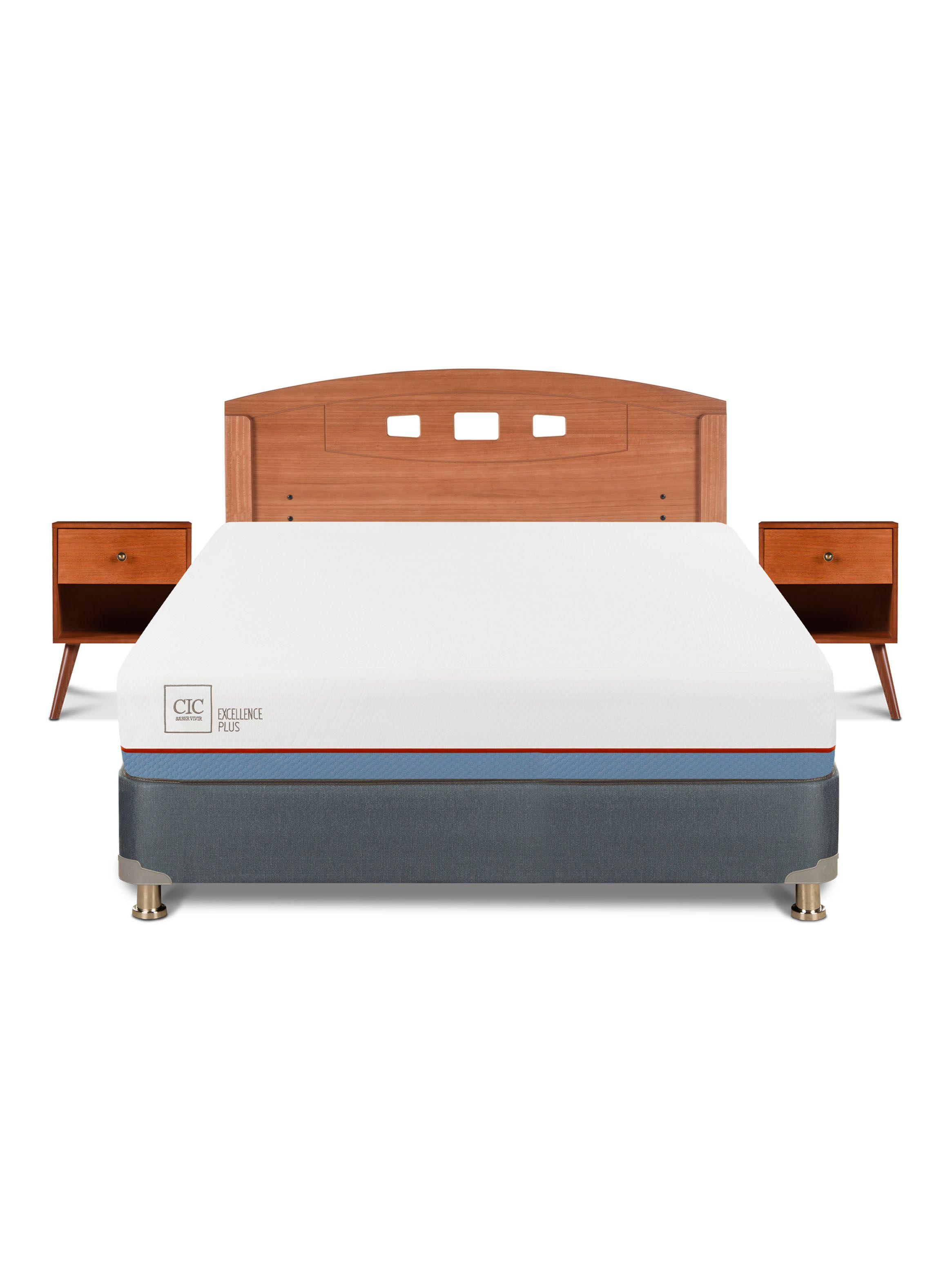 Cama Americana Excellence Plus 2 Plazas + Set de Muebles Gales-2