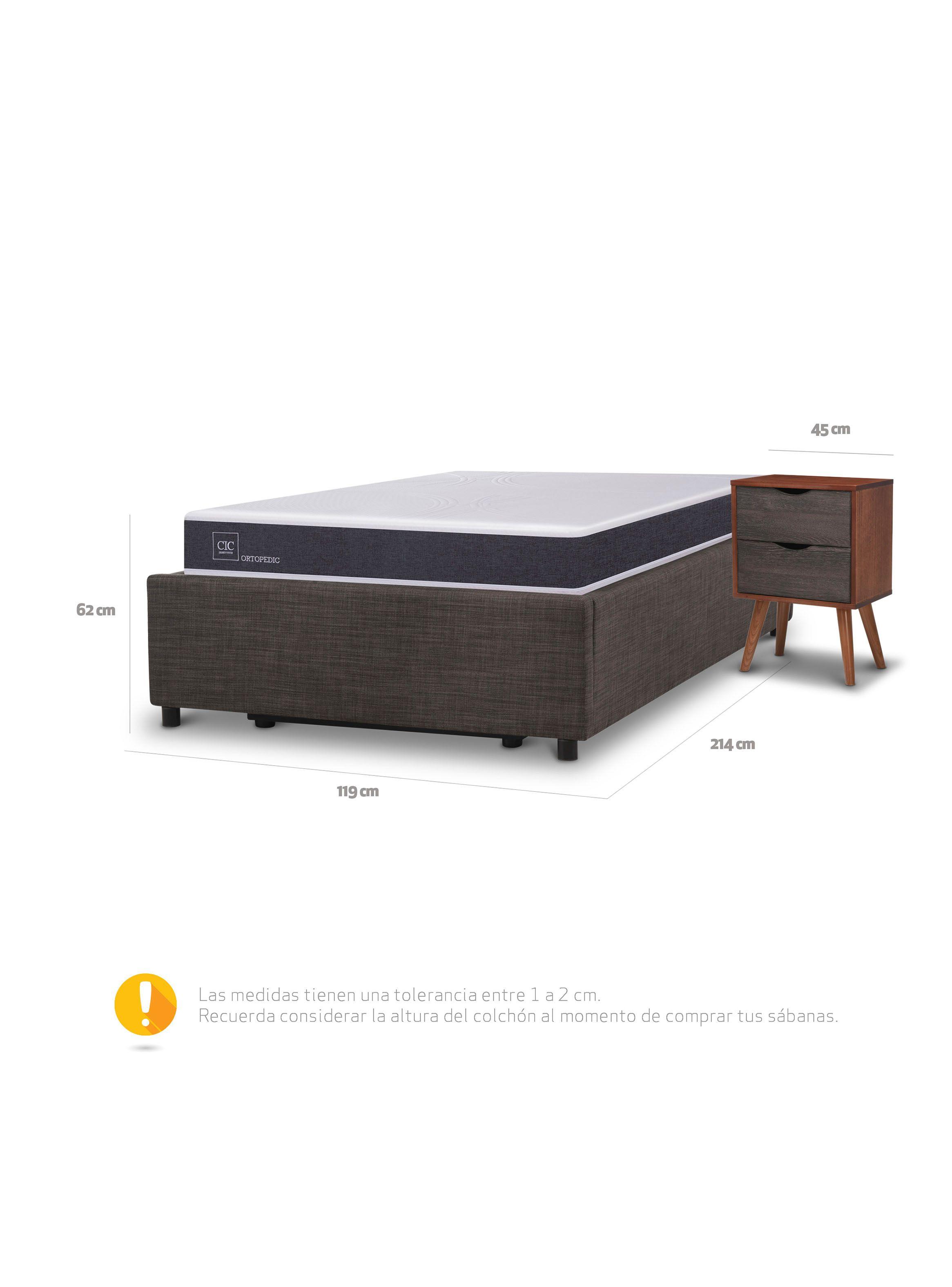 Cama Funcional Space Box Ortopedic 1.5 Plazas Niger S-T-2