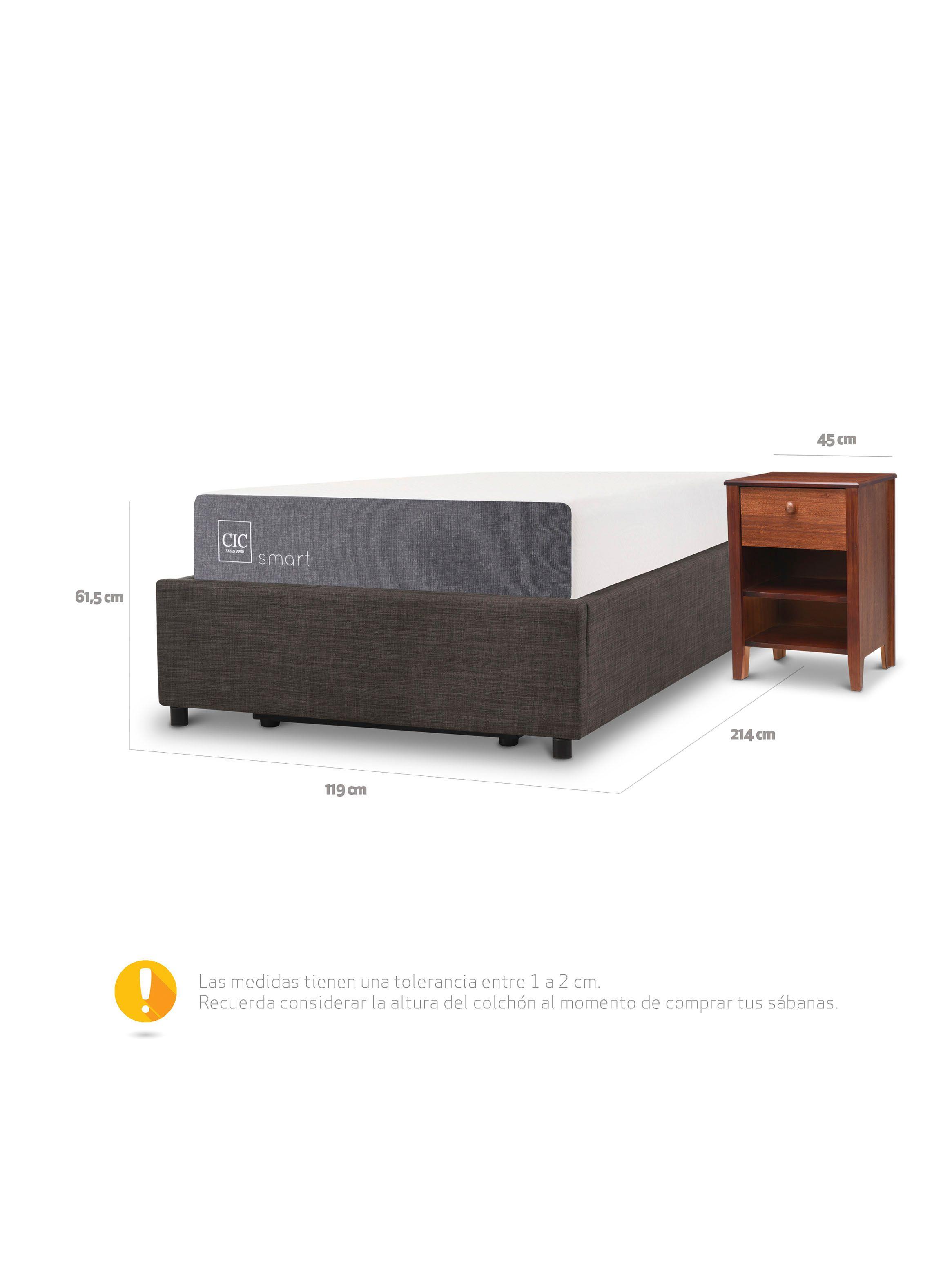 Cama Funcional Space Box Smart 1.5 Plazas New Torino S-T-2
