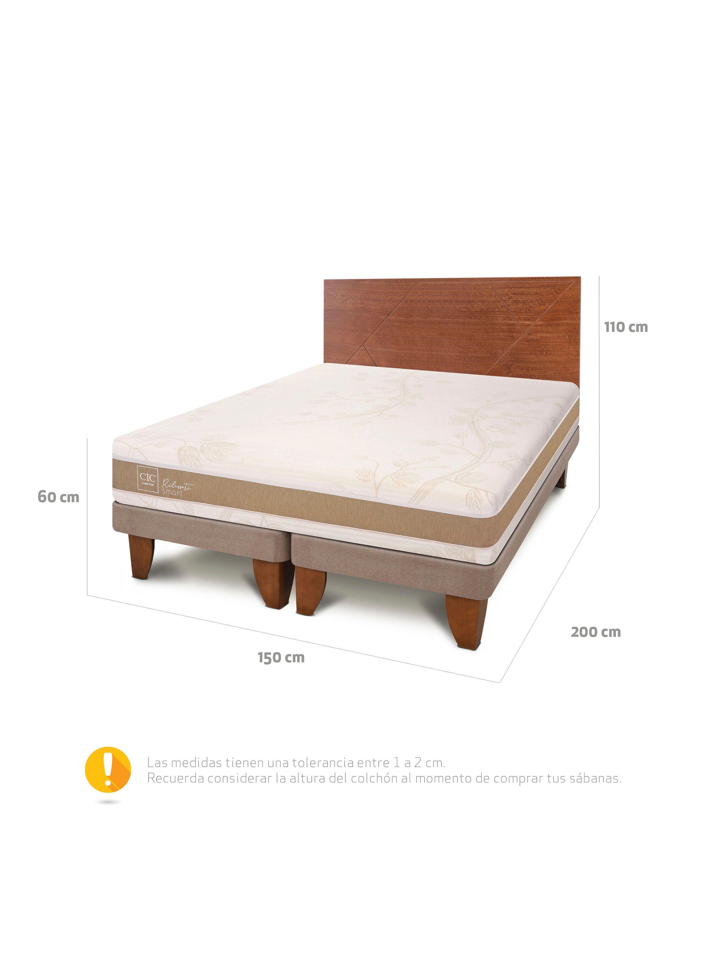 Cama Europea Rilassati Infinity 2 Plazas Bd Respaldo Villarrica-1