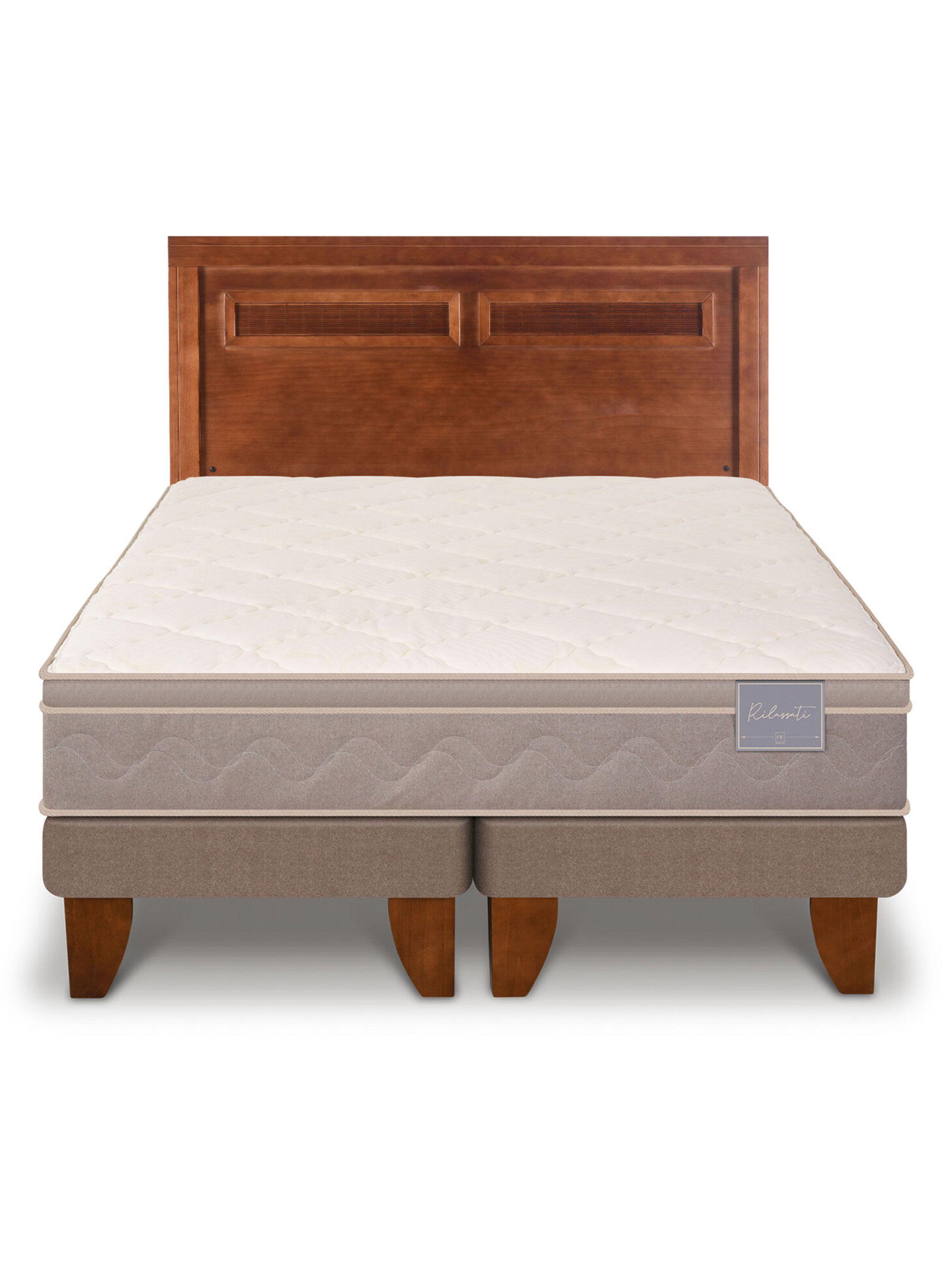 Cama Europea Rilassati 2 Plazas Base Dividida Respaldo Milan-2