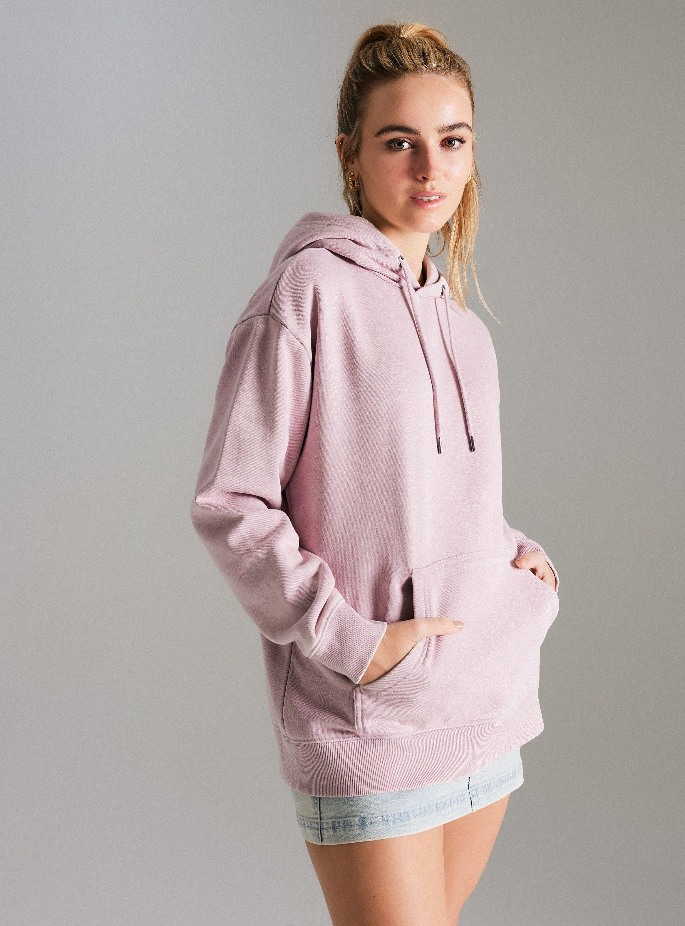 Polerón con Capucha Sólido Oversize-0