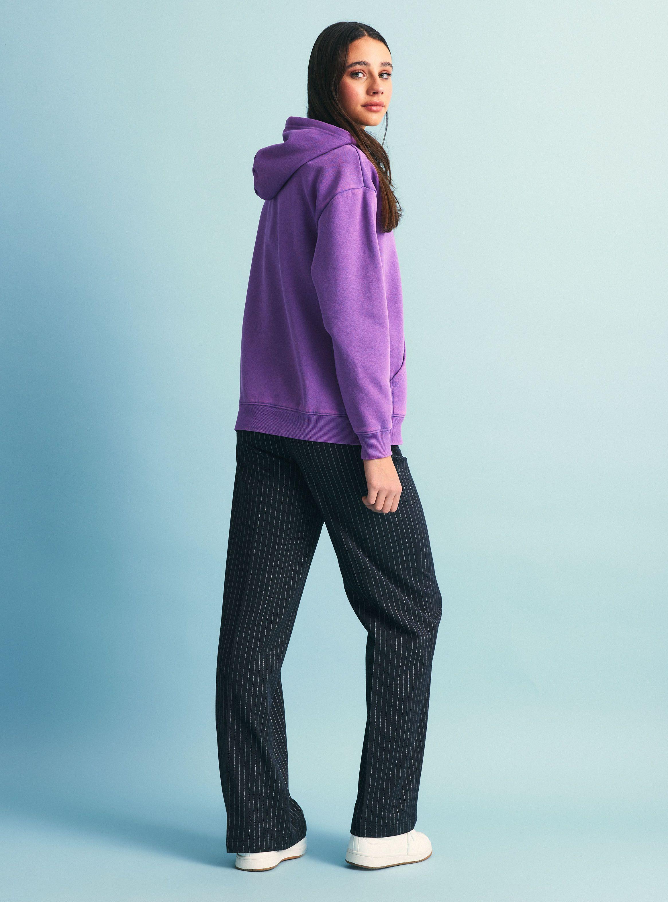 Polerón con Capucha Sólido Oversize-5
