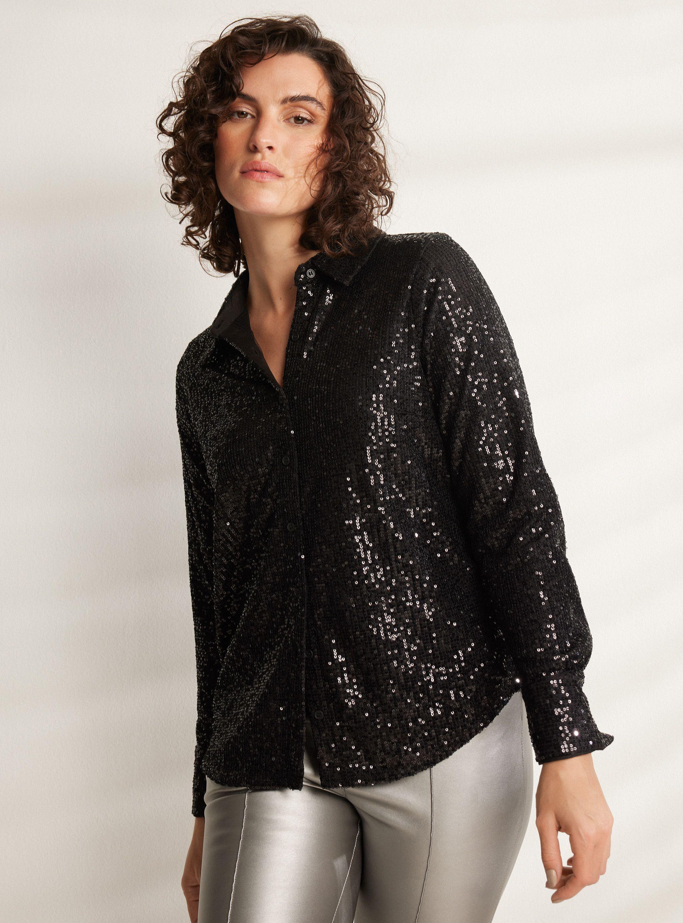 Blusa Lentejuelas Forrada-0