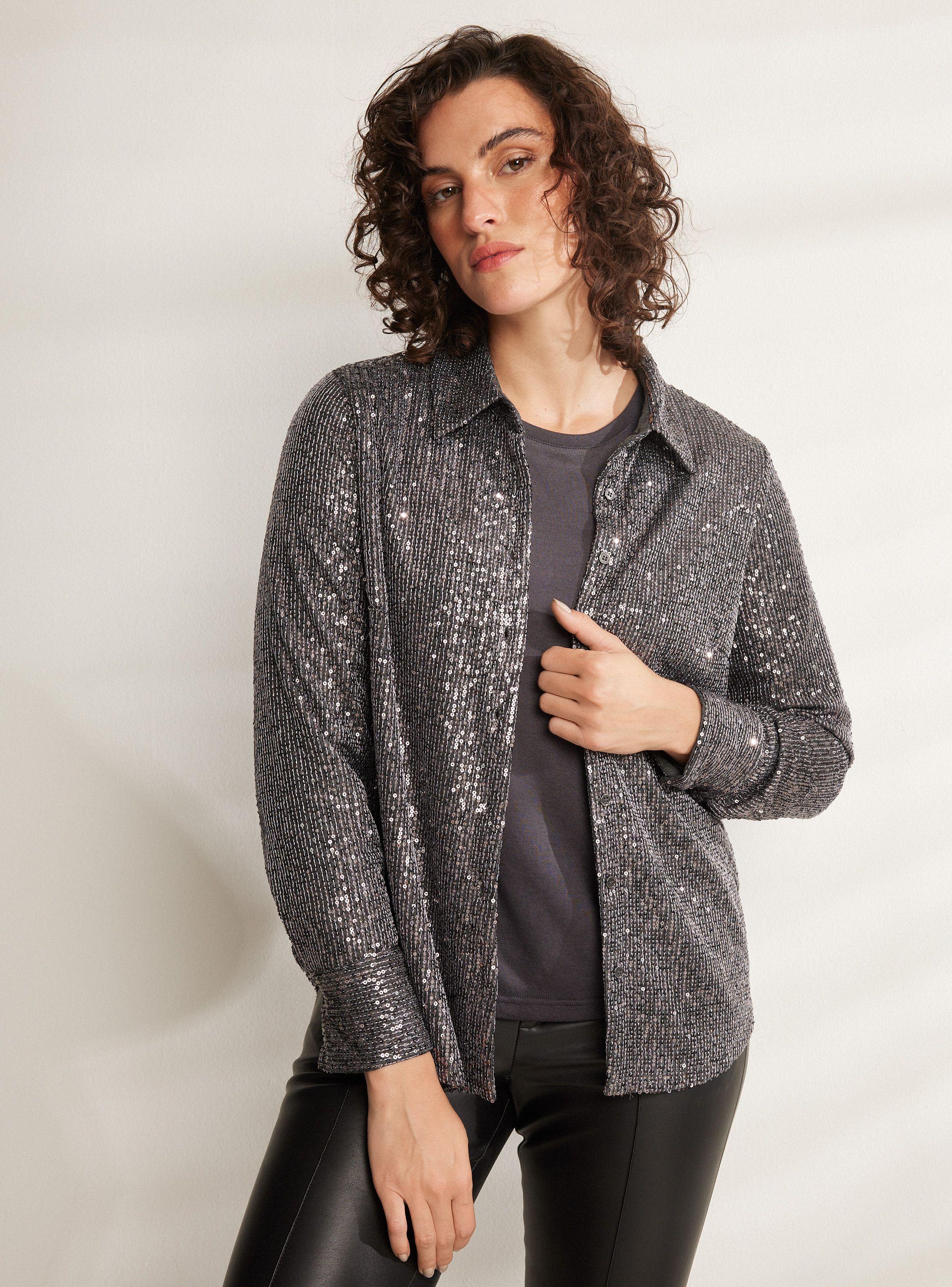 Blusa Lentejuelas Forrada-0