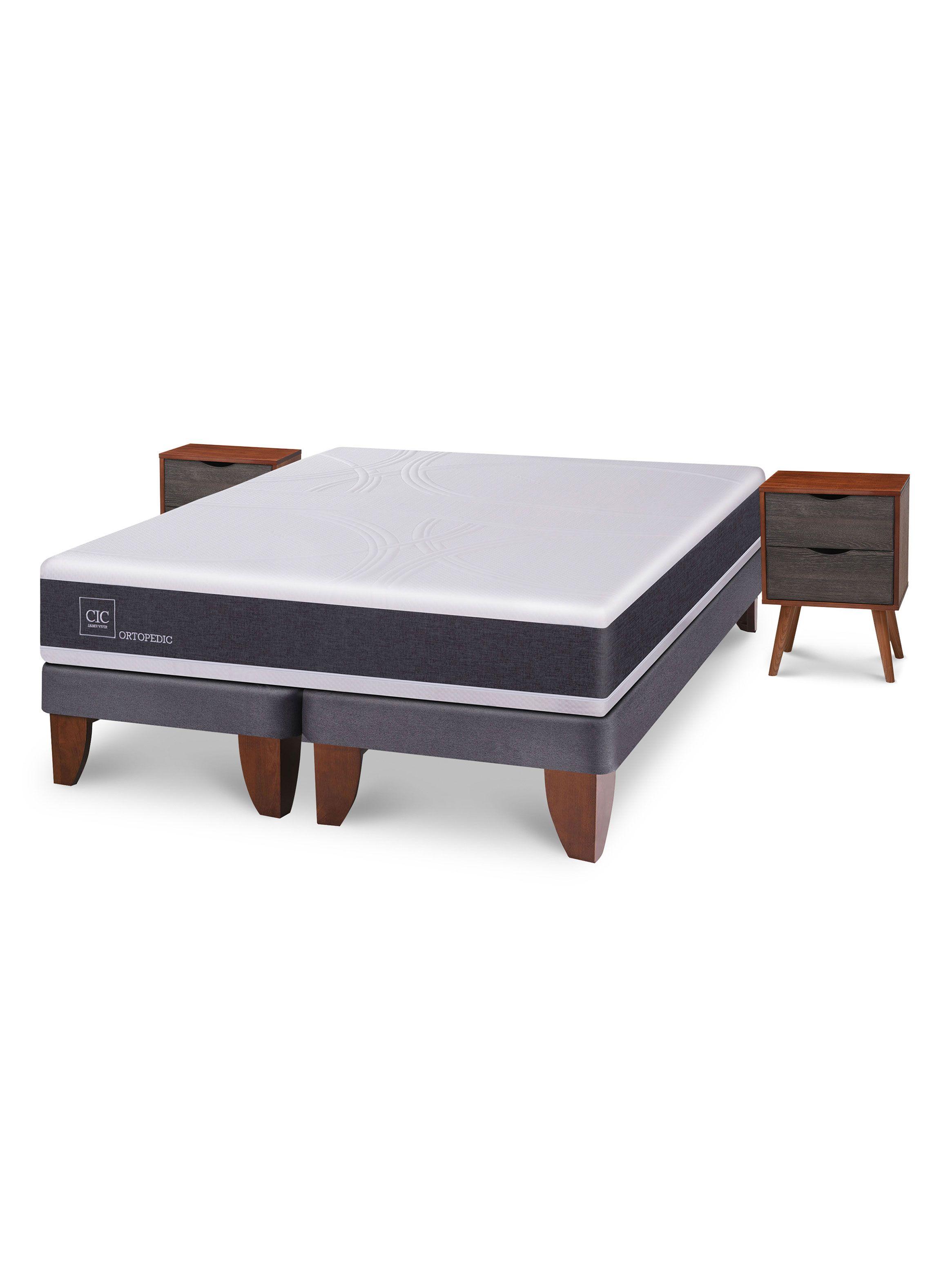 Cama Europea New Ortopedic King Veladores Niger-2