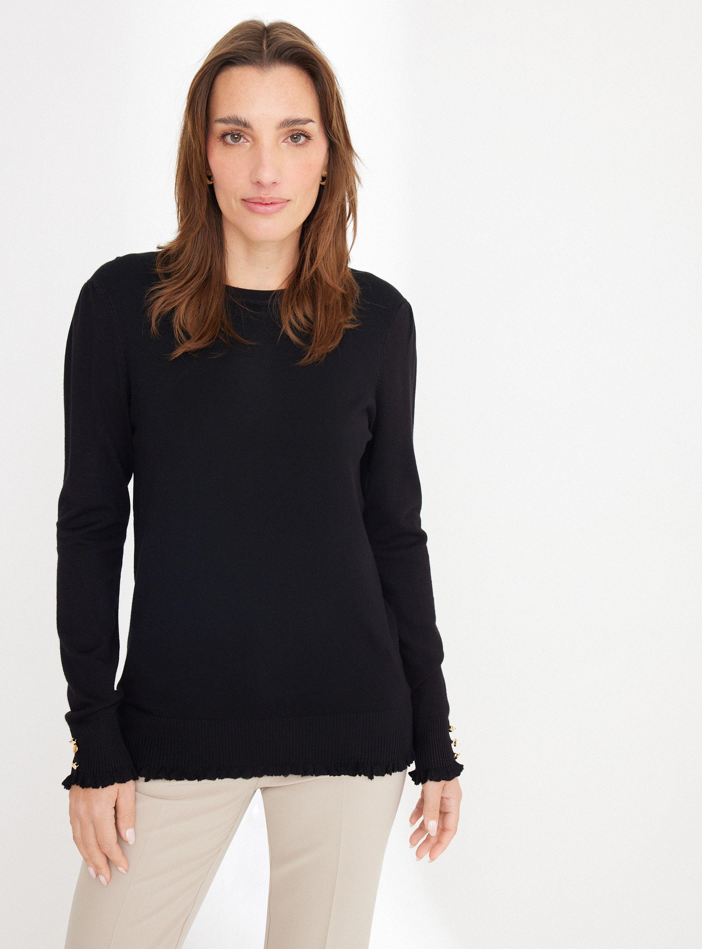 Sweater Detalle Vuelitos En Basta y Puño-0