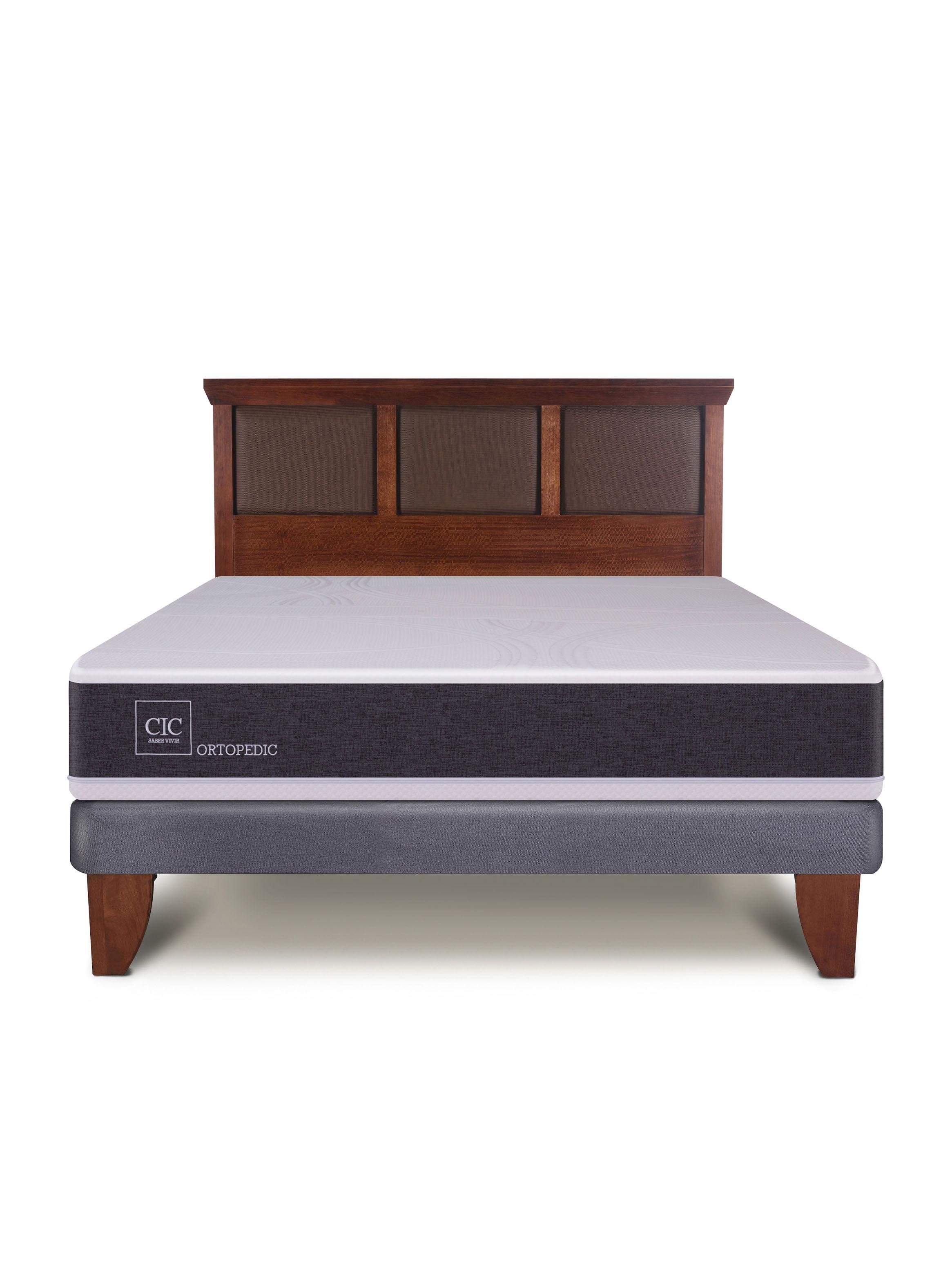 Cama Europea New Ortopedic 2 Plazas Bn Respaldo New Torino-2