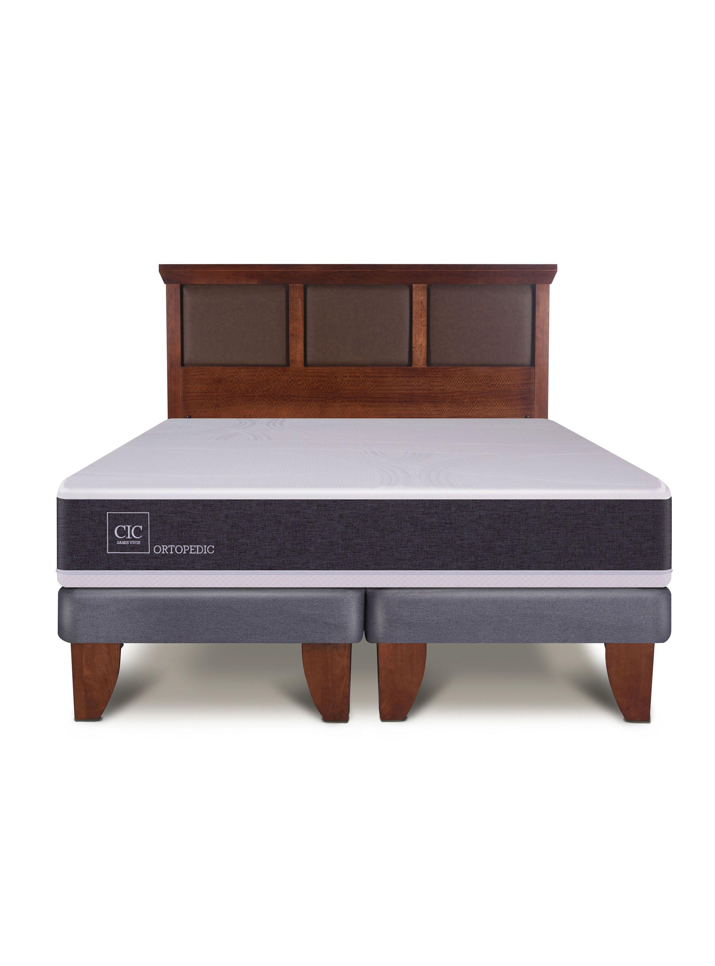 Cama Europea New Ortopedic 2 Plazas Bd Respaldo New Torino-2