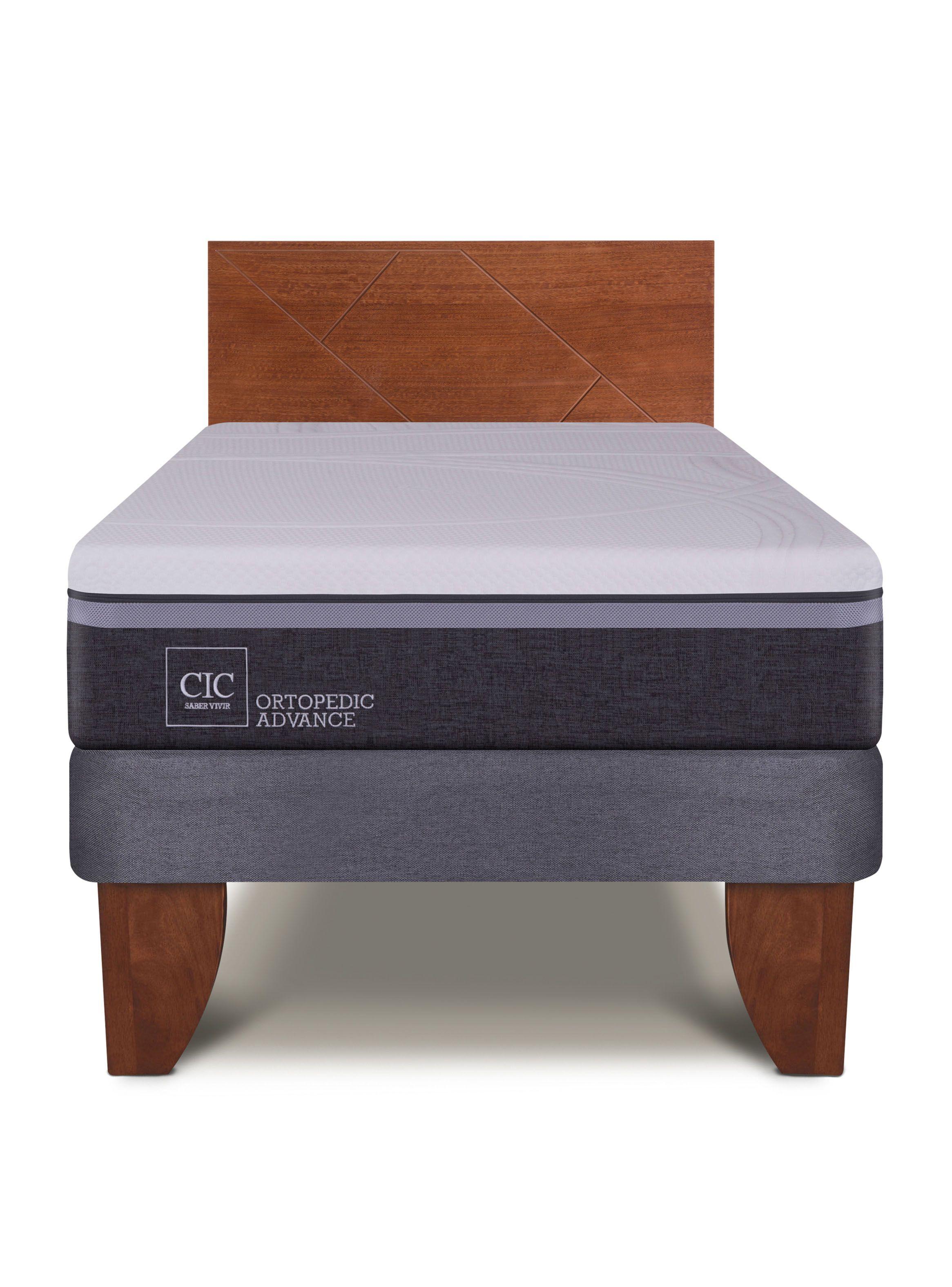 Cama Europea Ortopedic Advance 1.5 Plazas + Respaldo New Villarrica-2