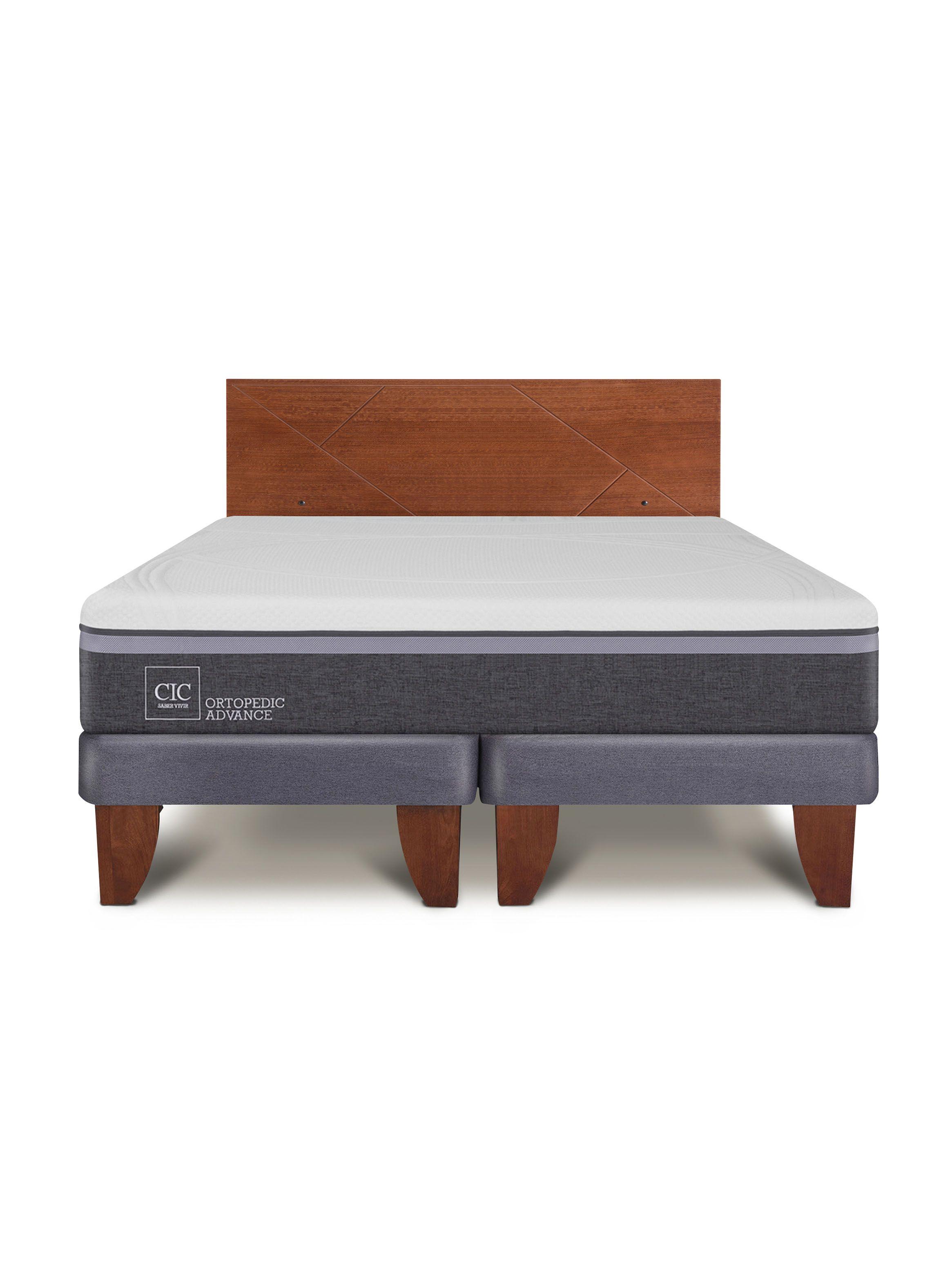 Cama Europea Ortopedic Advance 2 Plazas Base Dividida + Respaldo New Villarrica-2