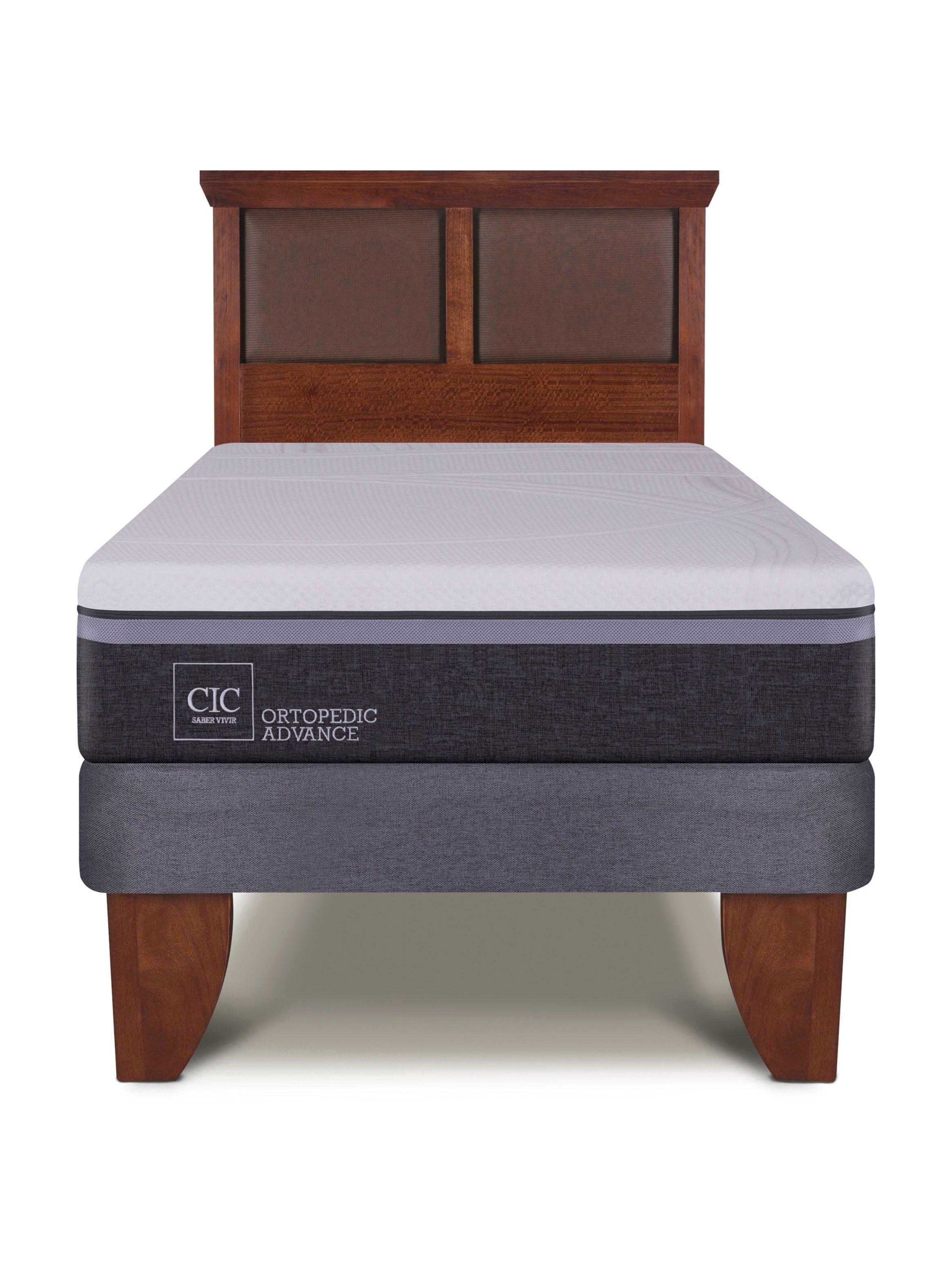 Cama Europea Ortopedic Advance 1.5 Plazas + Respaldo New Torino-0