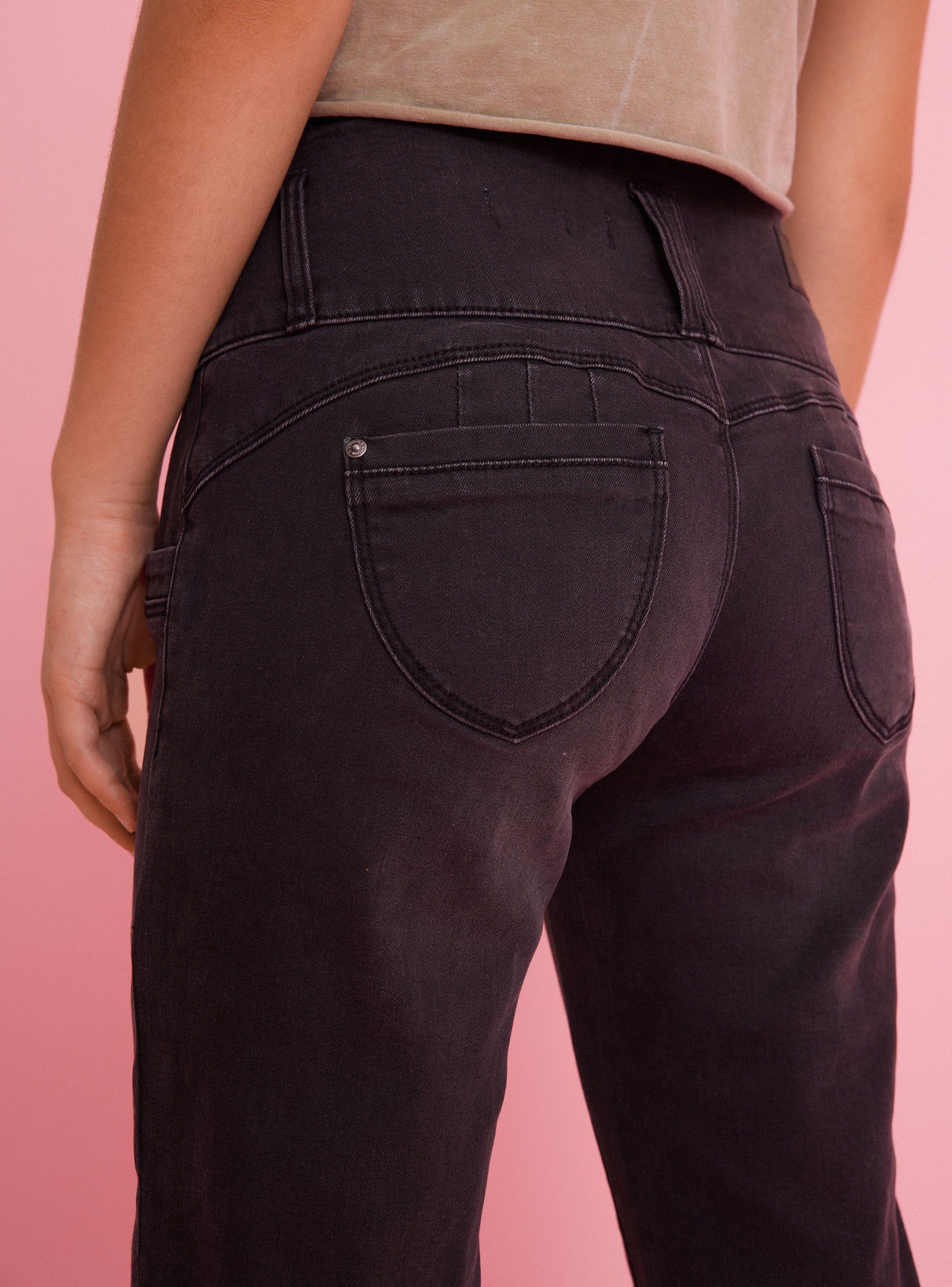 Jeans Skinny Tiro Alto Cuatro Botones Push UP-3