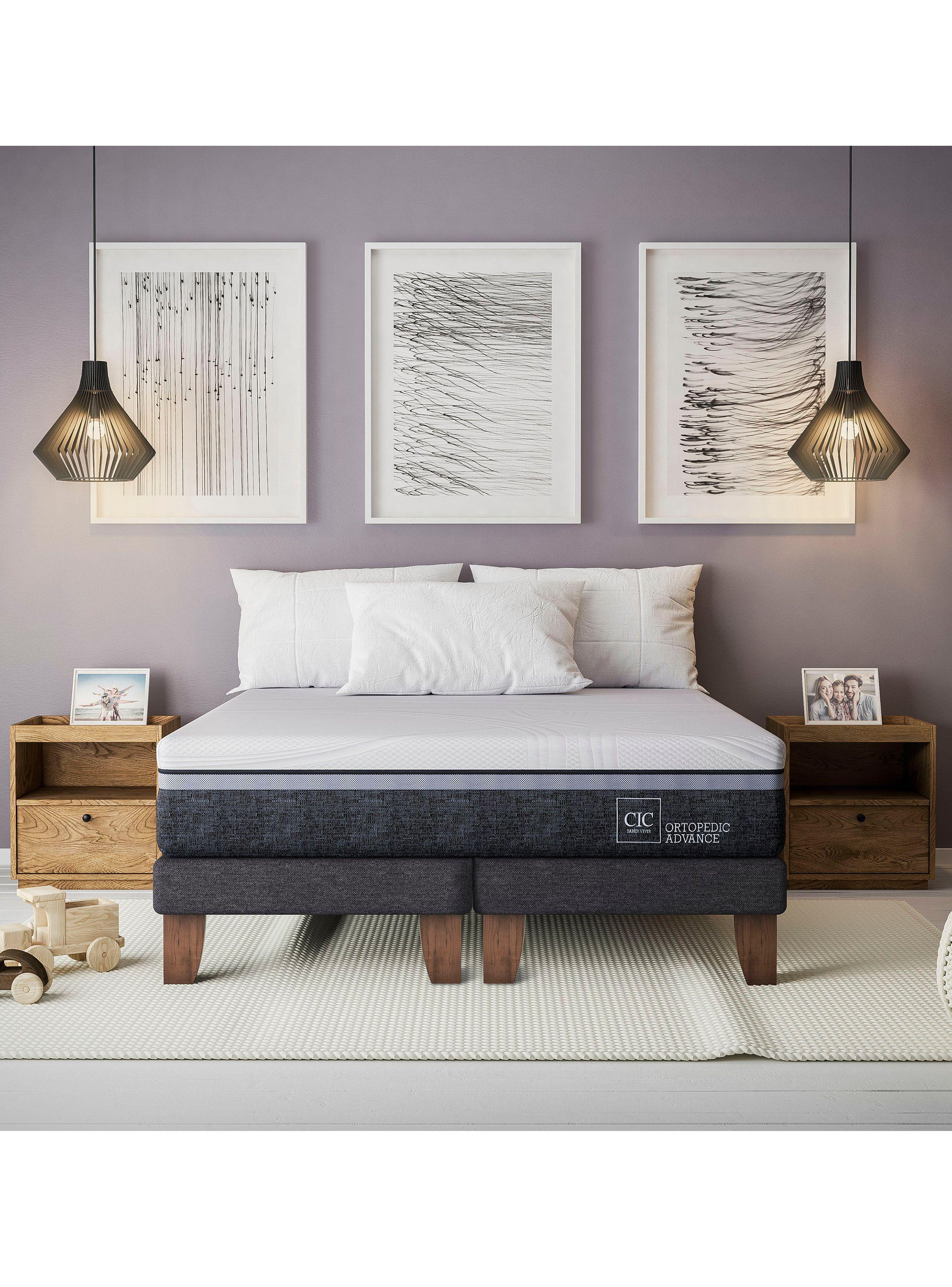 Cama Europea Ortopedic Advance King + Respaldo New Torino-4