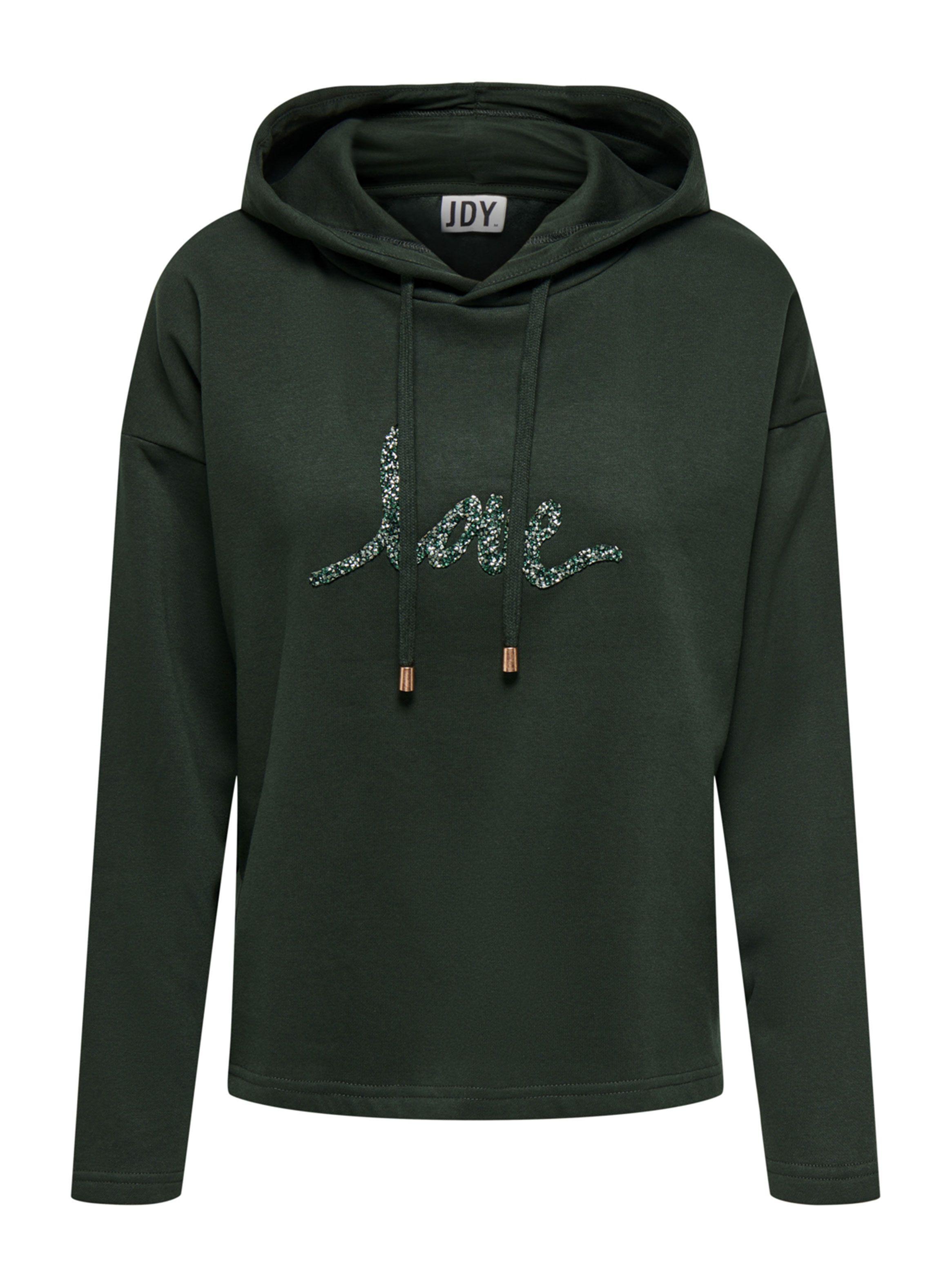 Sweater Verde con Capucha Love-0