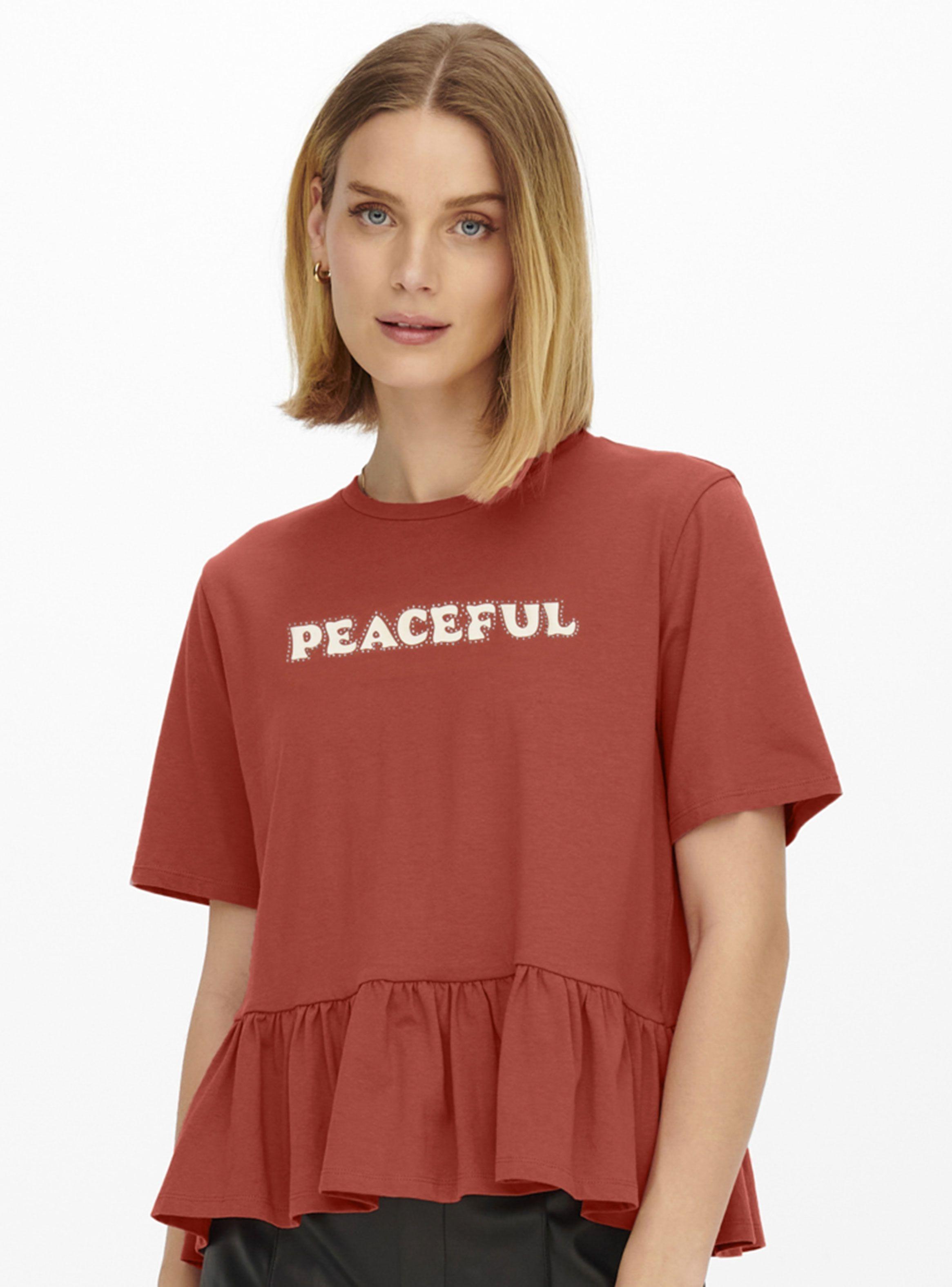 Polera Manga Corta Rojo Peaceful-0