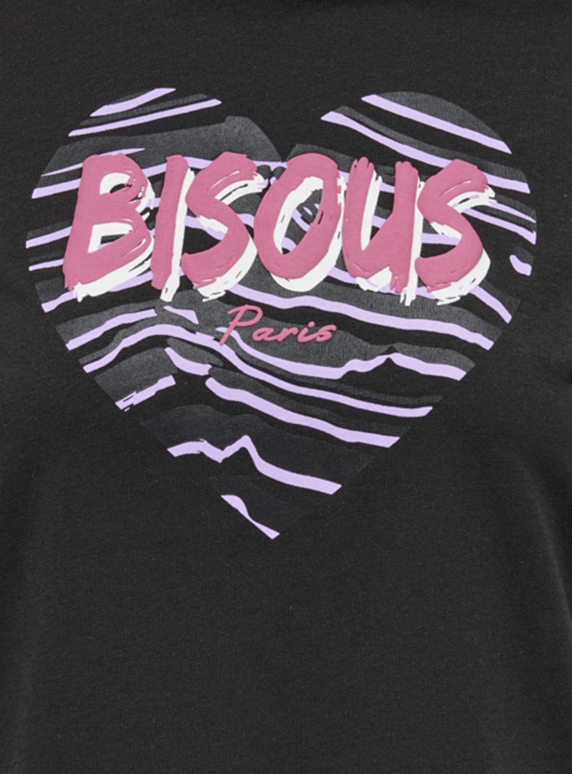 Polera Estampada Bisous Gris Oscuro-2