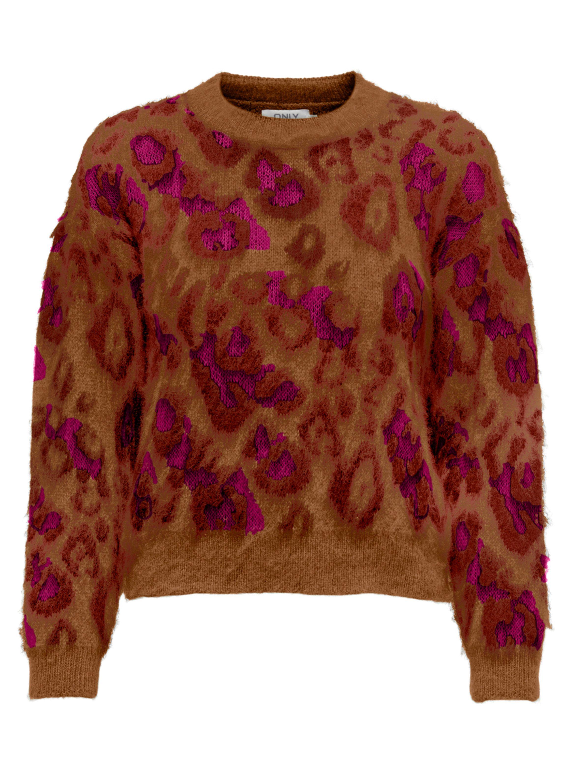 Sweater Estampado Animal Print Corte Redondo-0
