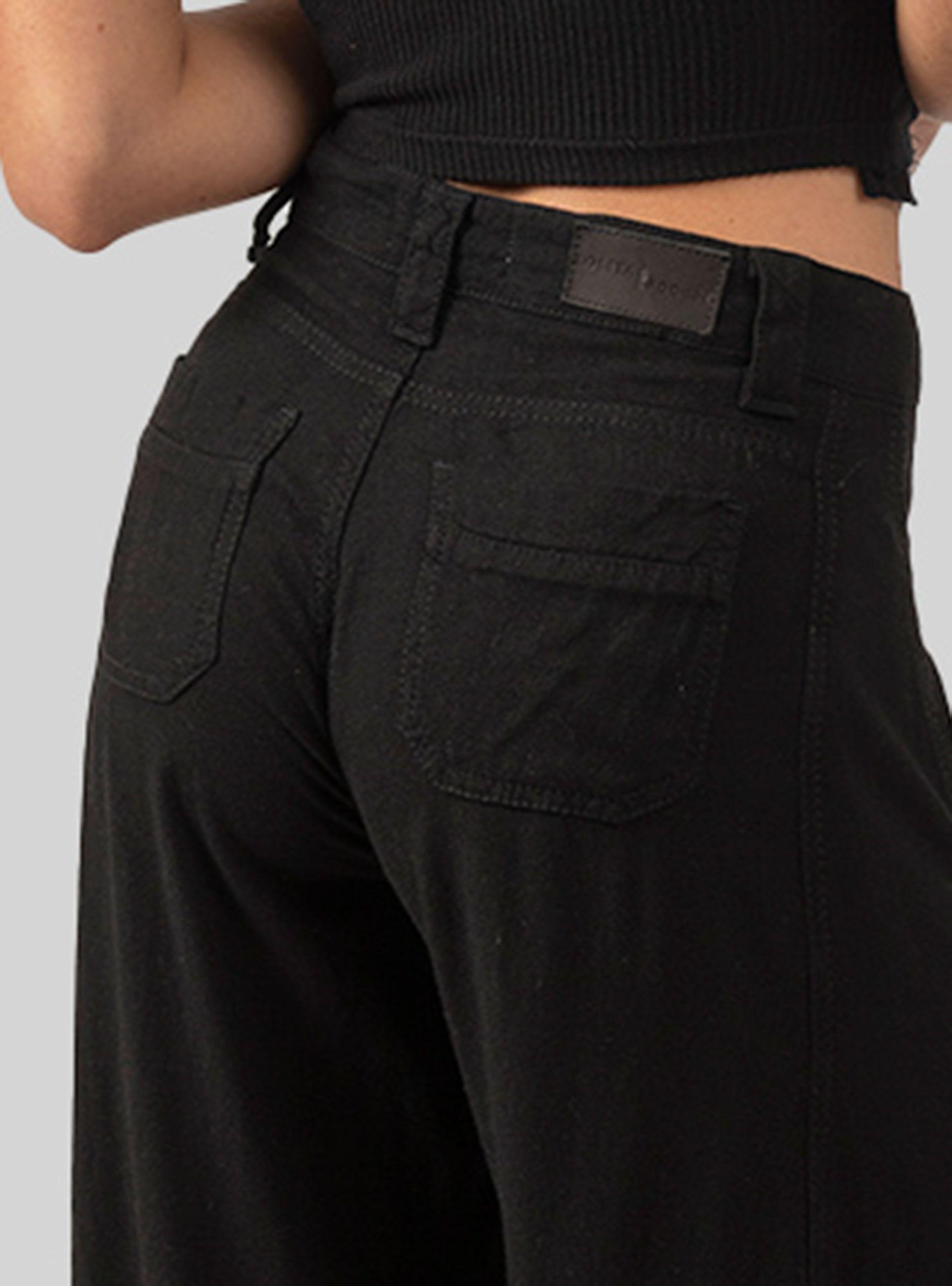 Pantalón Anna Ta L Tiro Alto Negro-2
