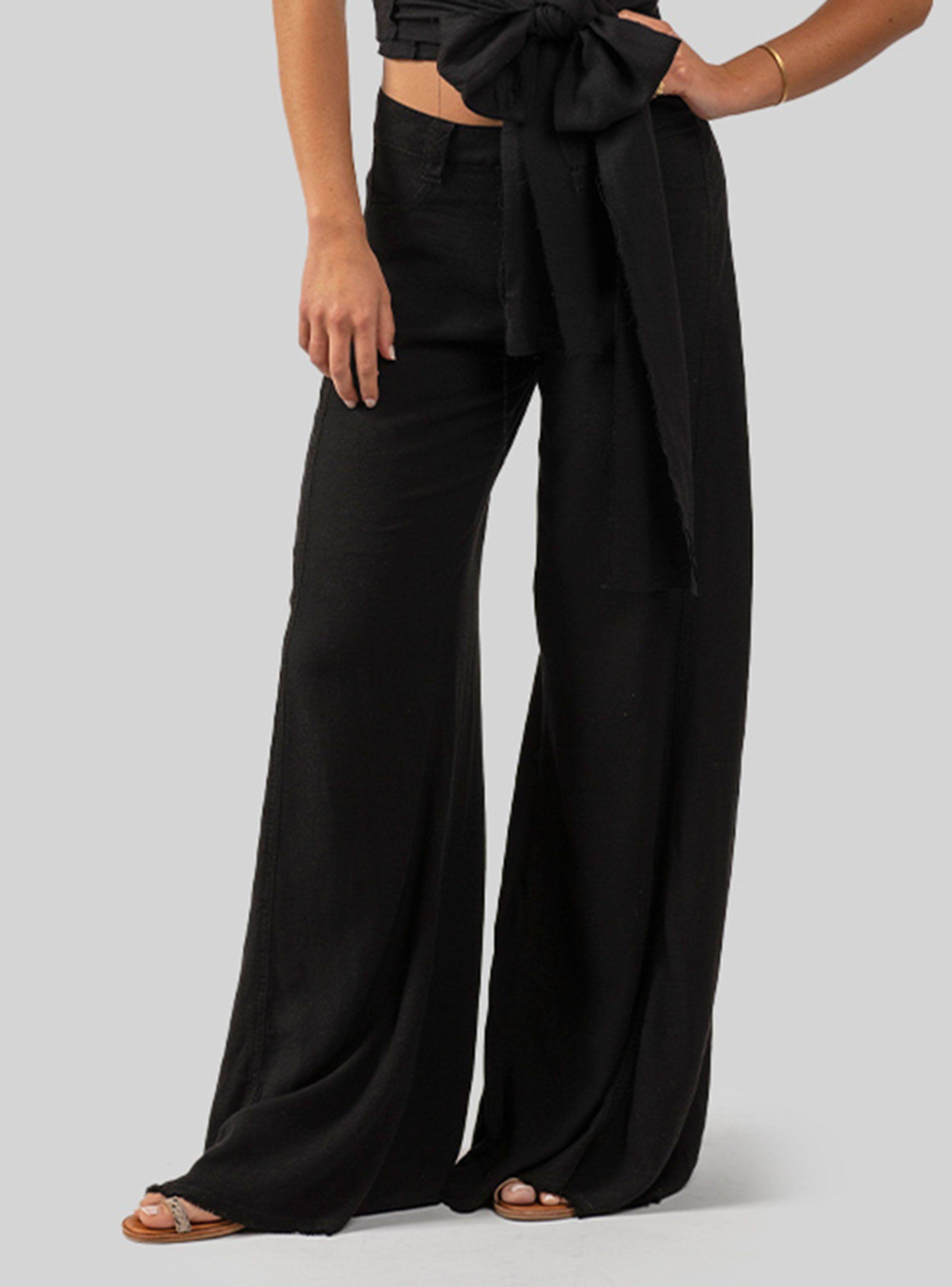 Pantalón Anna Ta L Tiro Alto Negro-0