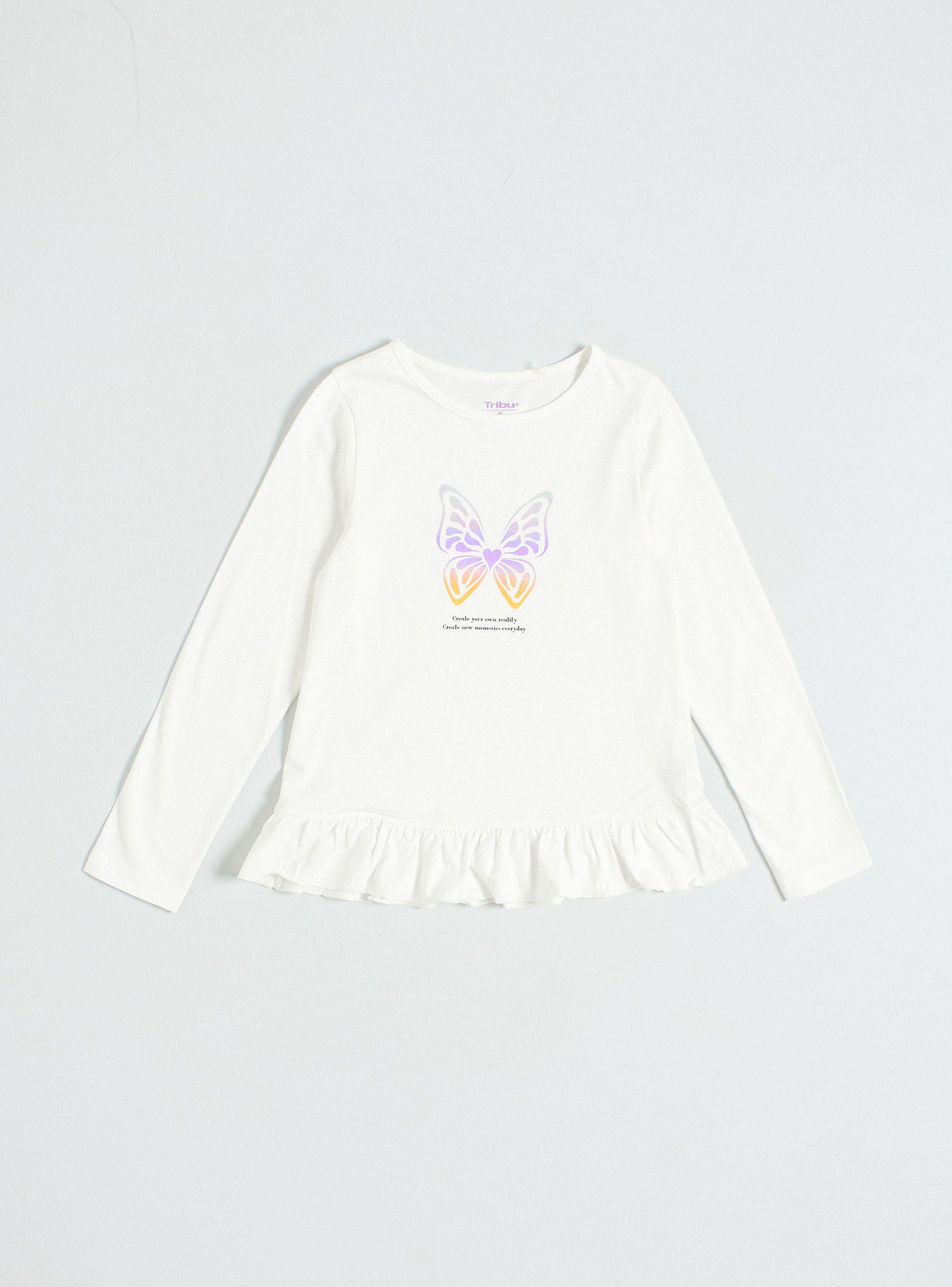 Polera Estampado Frontal Vuelitos Niña-1