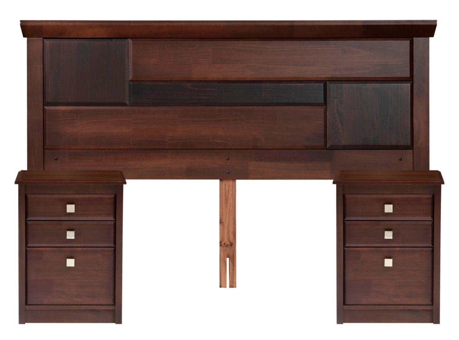 Set Muebles Doménico King : Respaldo + 2 Veladores-0